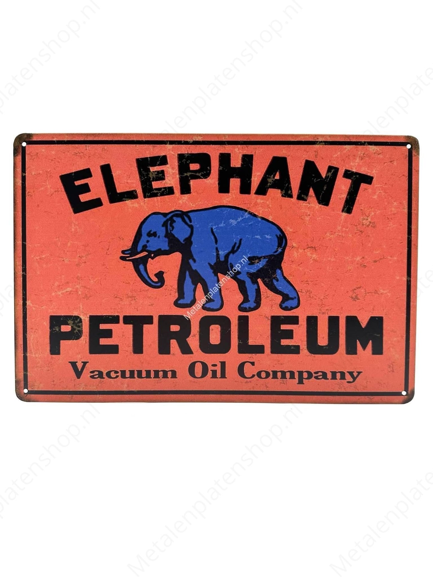 Elephant Petroleum - Vacuum Oil Company - Metalen Wandbord