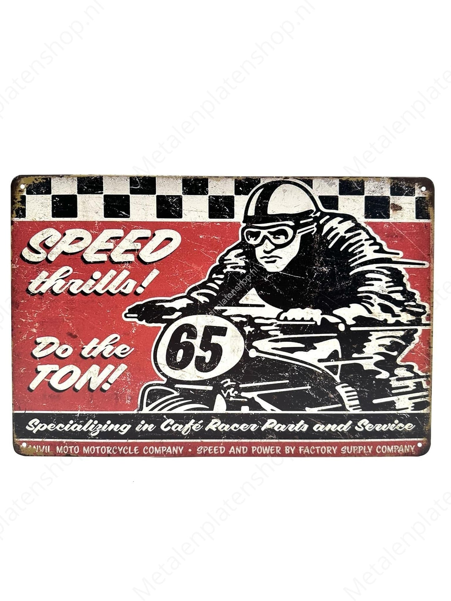 Speed Thrills - Do the TON - 65 - Metalen Wandbord