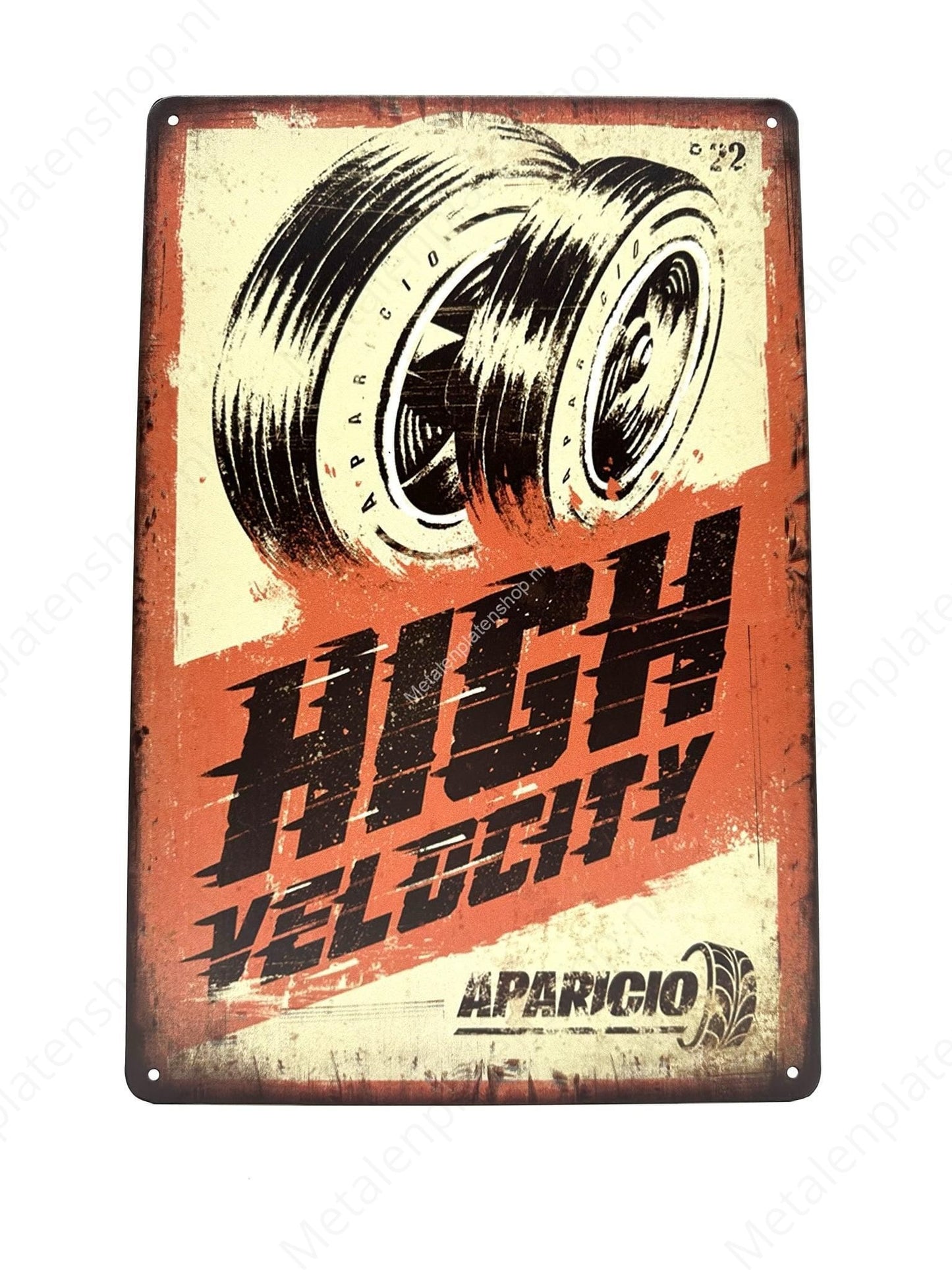 High Velocity - Aparicio - Tyres - Metalen Wandbord