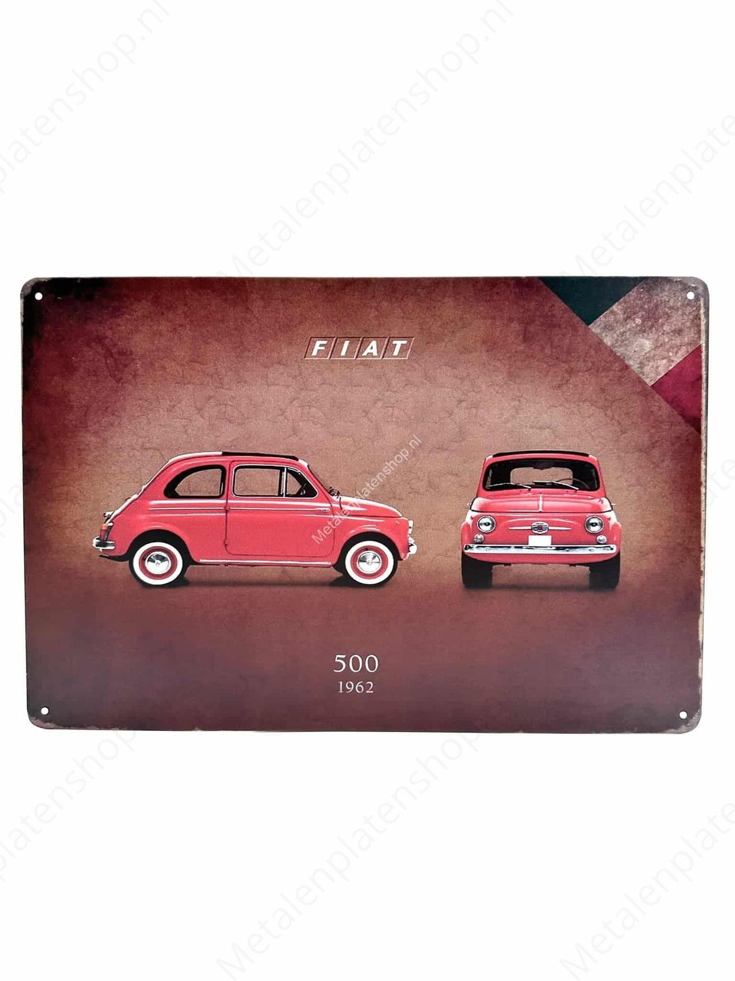 FIAT 500 - 1962 - Metal Wall Sign