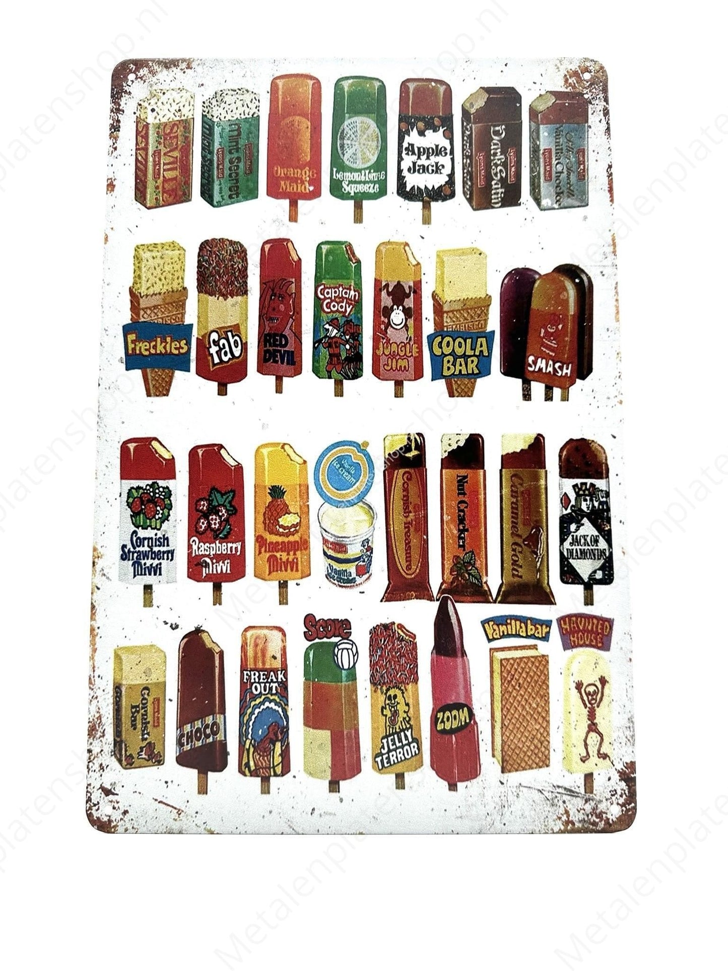 Ijsjes - Metalen Wandbord