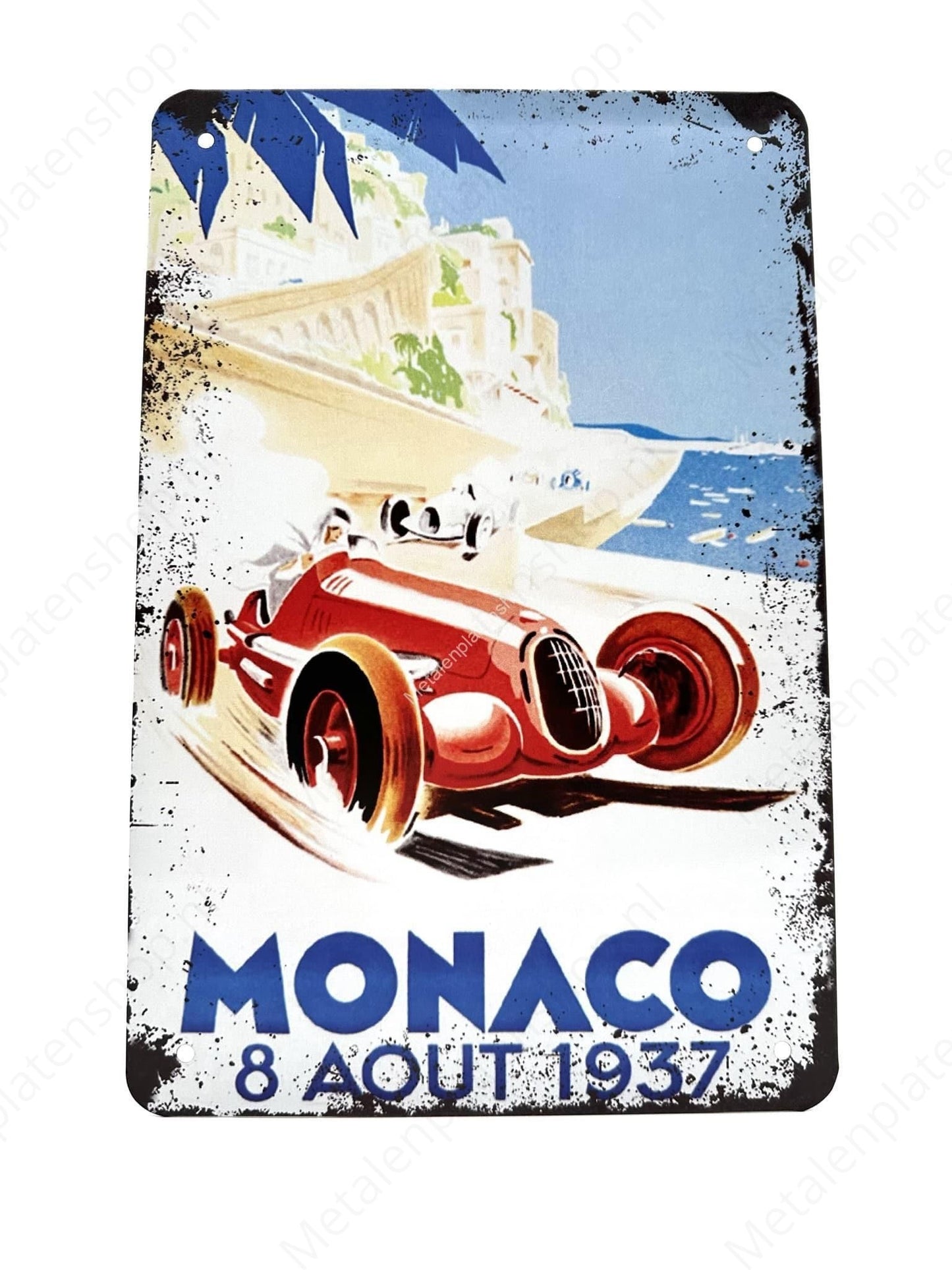 MONACO - 8 AOUT 1937 - Metal Wall Sign