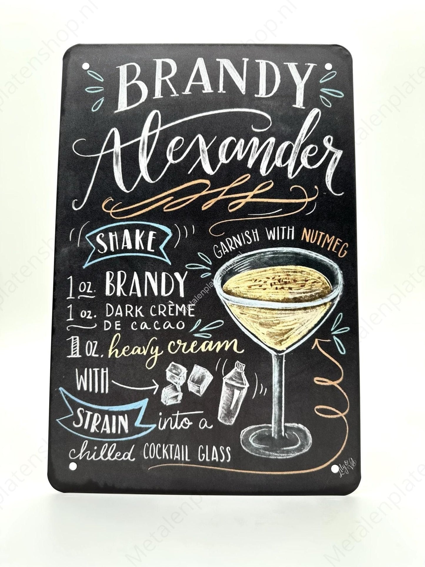 Brandy Alexander - Cocktails - Metal Wall Sign