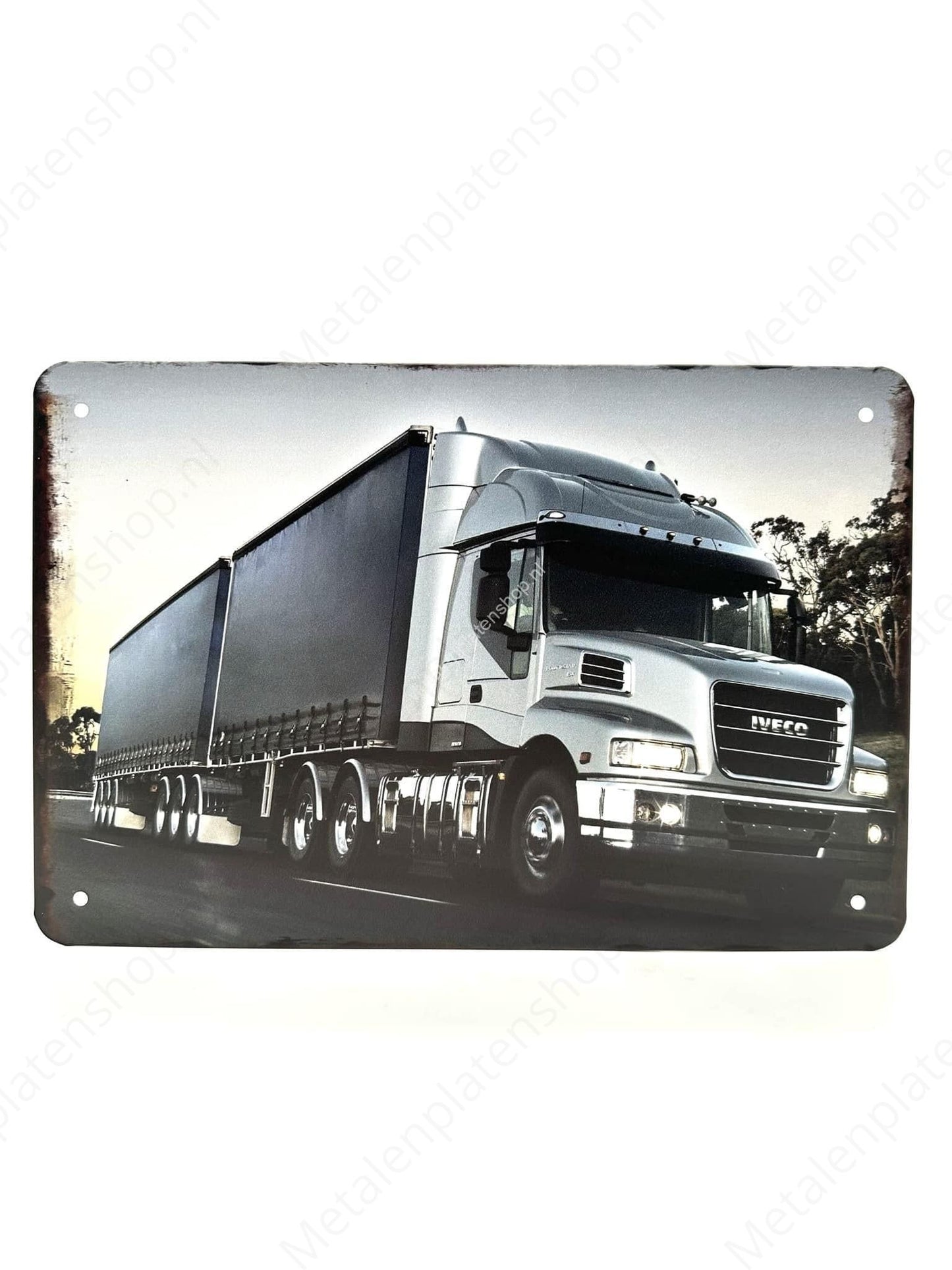 IVECO - Vrachtwagen - Lange neus - Metalen Wandbord