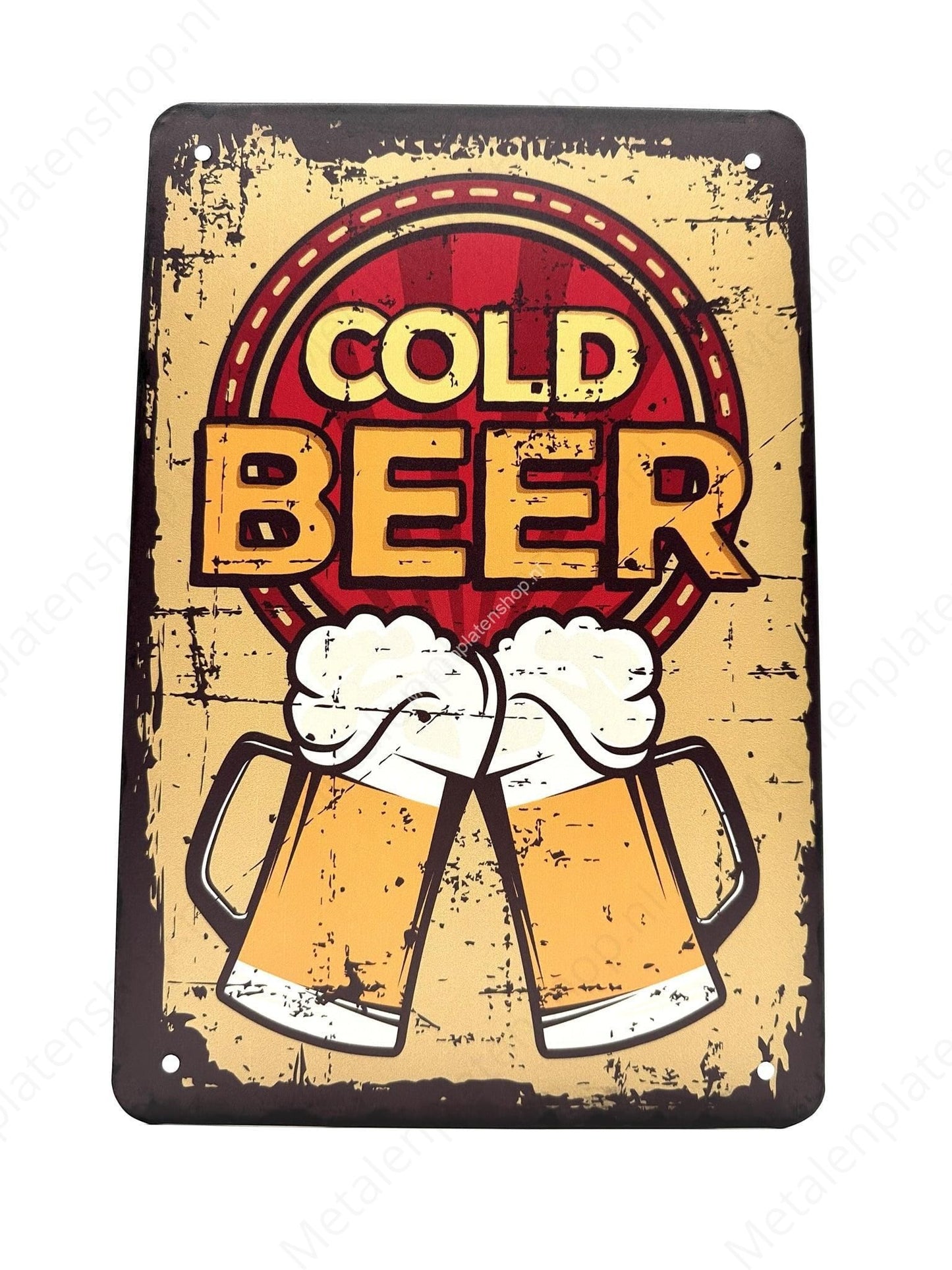 Cold Beer - Metalen Wandbord