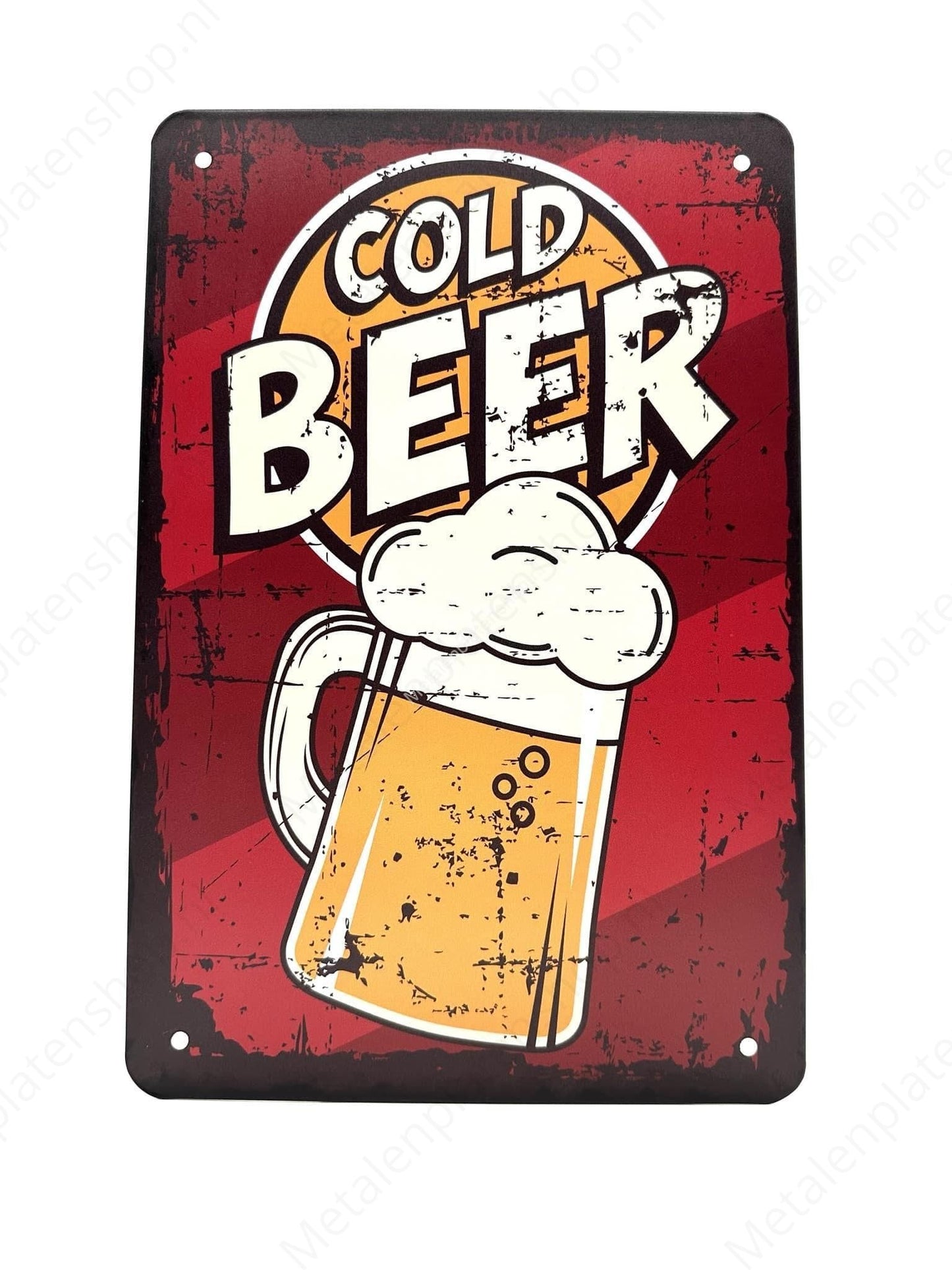 Cold Beer #2 - Metalen Wandbord
