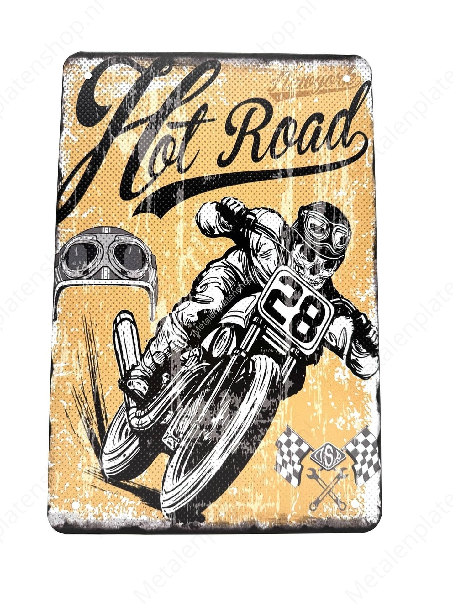 Hot Road - Motorcycles - Metal Wall Sign
