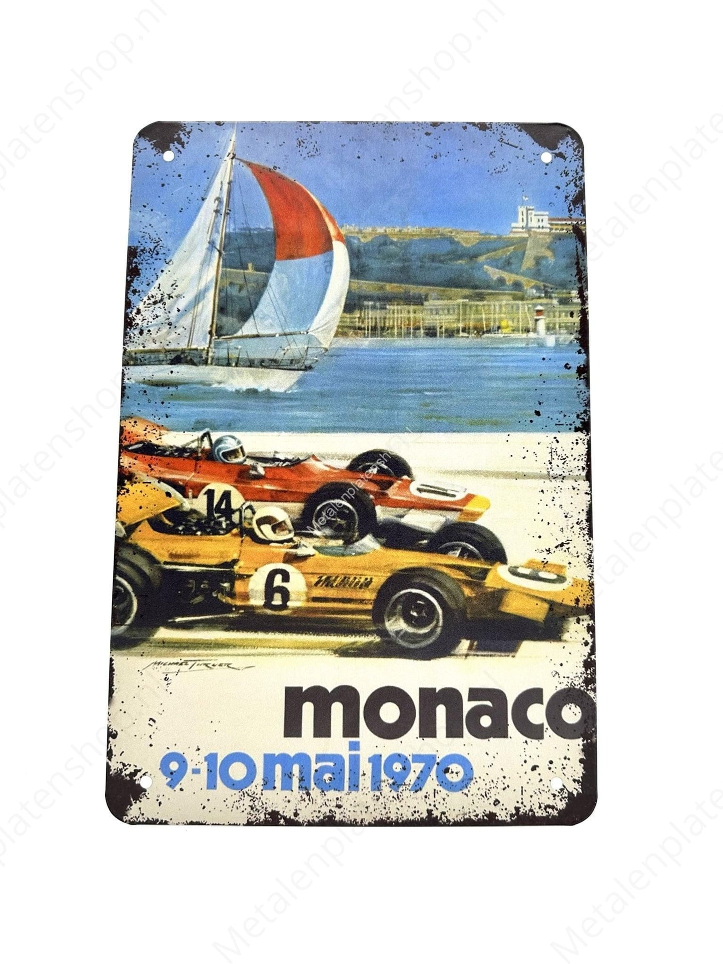 Monaco - May 9/10, 1970 - Metal Wall Sign
