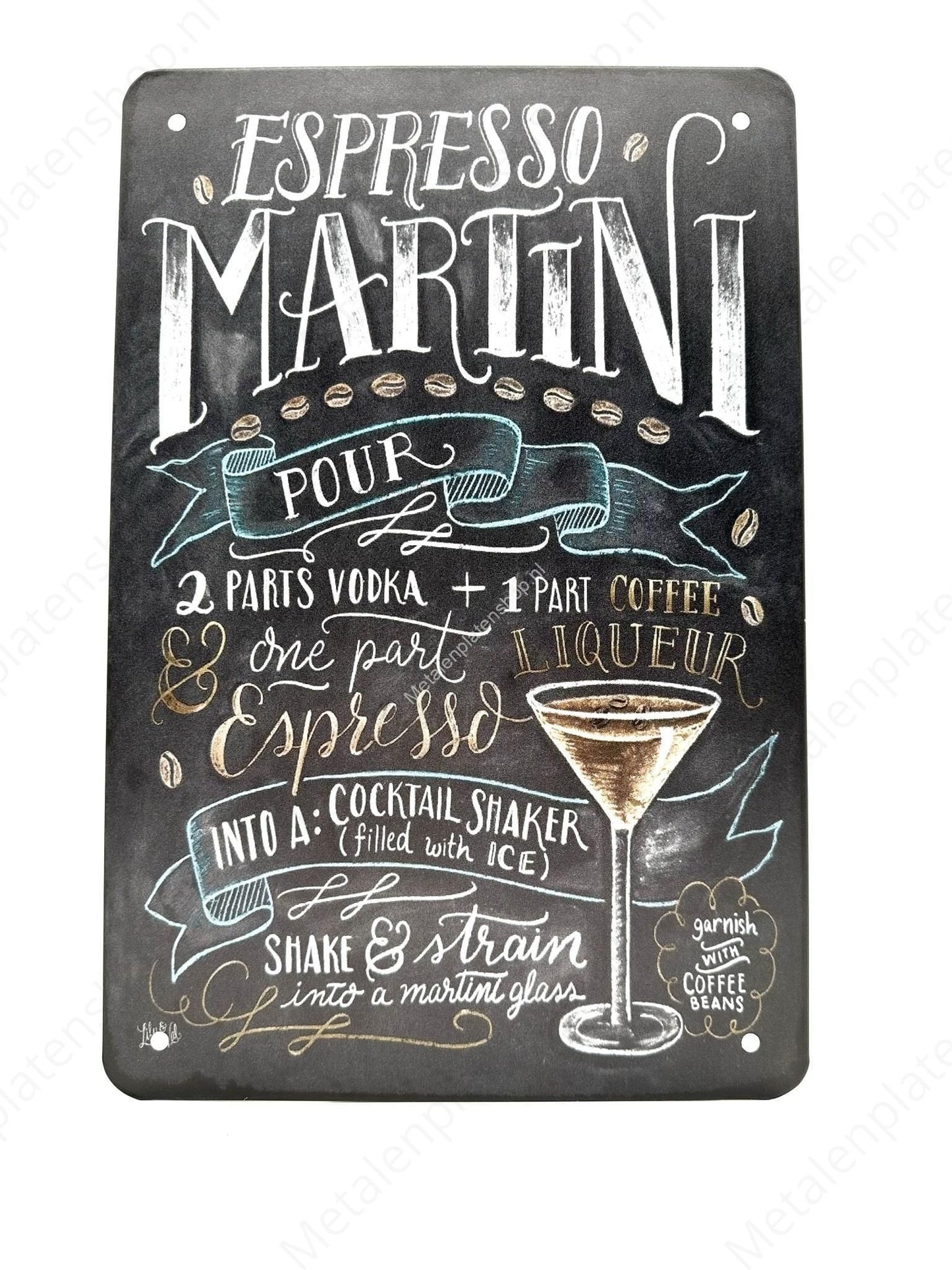 Espresso Martini - Cocktails - Metal Wall Sign