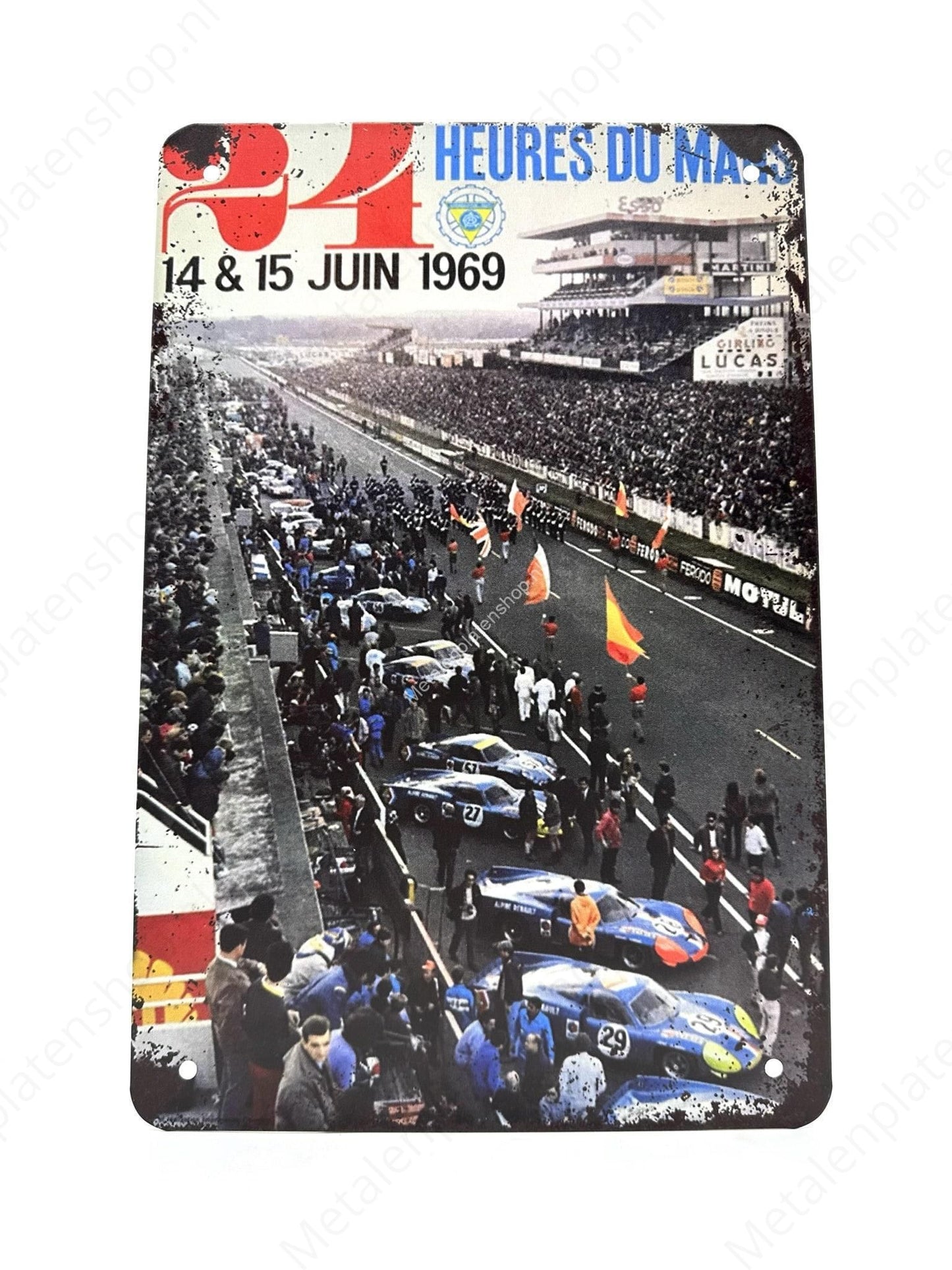 24 Hours of Mans - June 14/15, 1969 - Metal Wall Sign