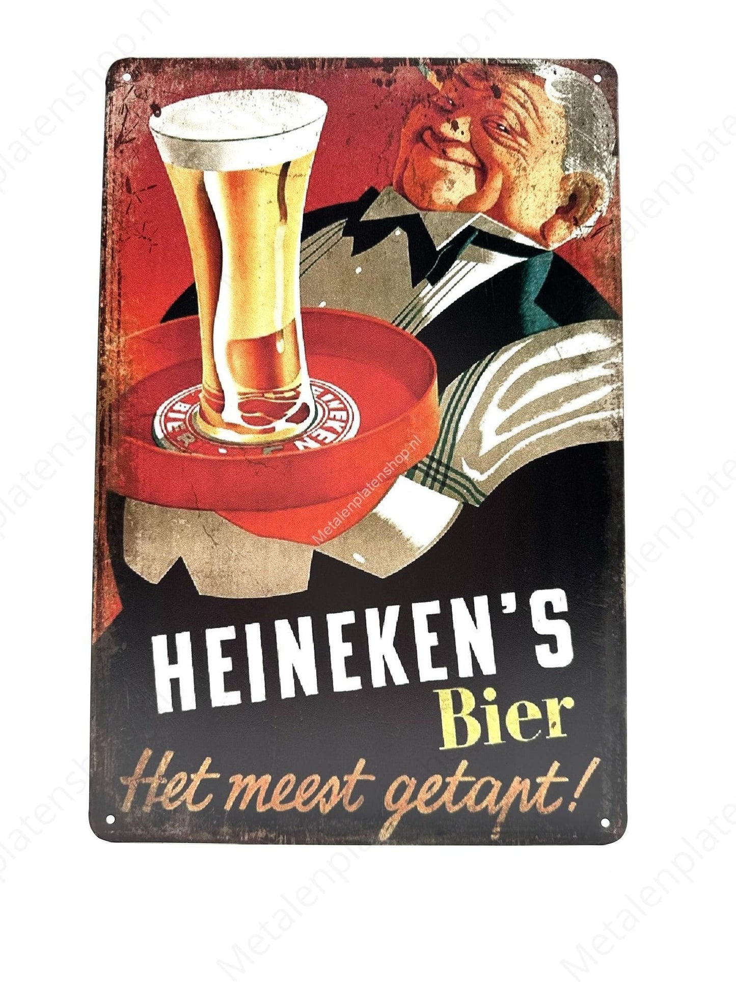Heineken's Beer - The most tapped! - Metal Wall Sign