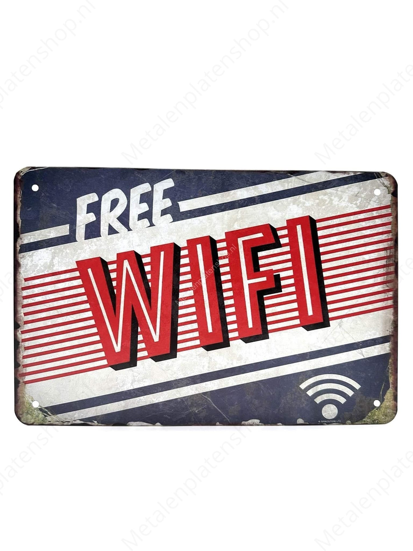 Free WIFI - Metalen Wandbord