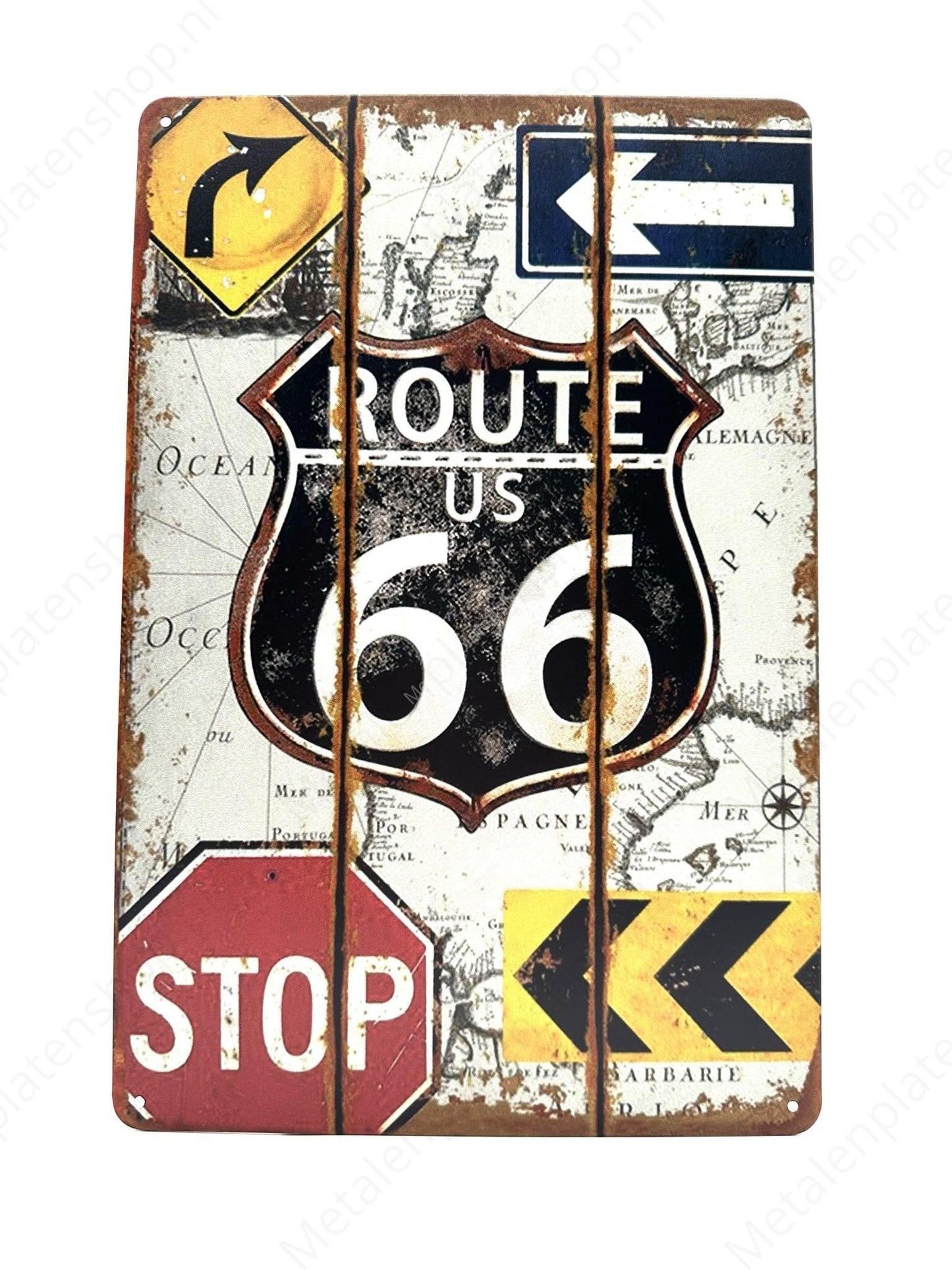 Route 66 - Road Signs - Metal Wall Sign