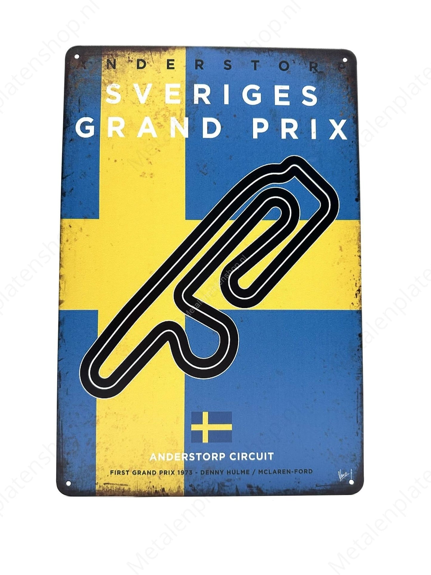 Anderstorp Circuit - Grand Prix - Sweden - Metal Wall Sign