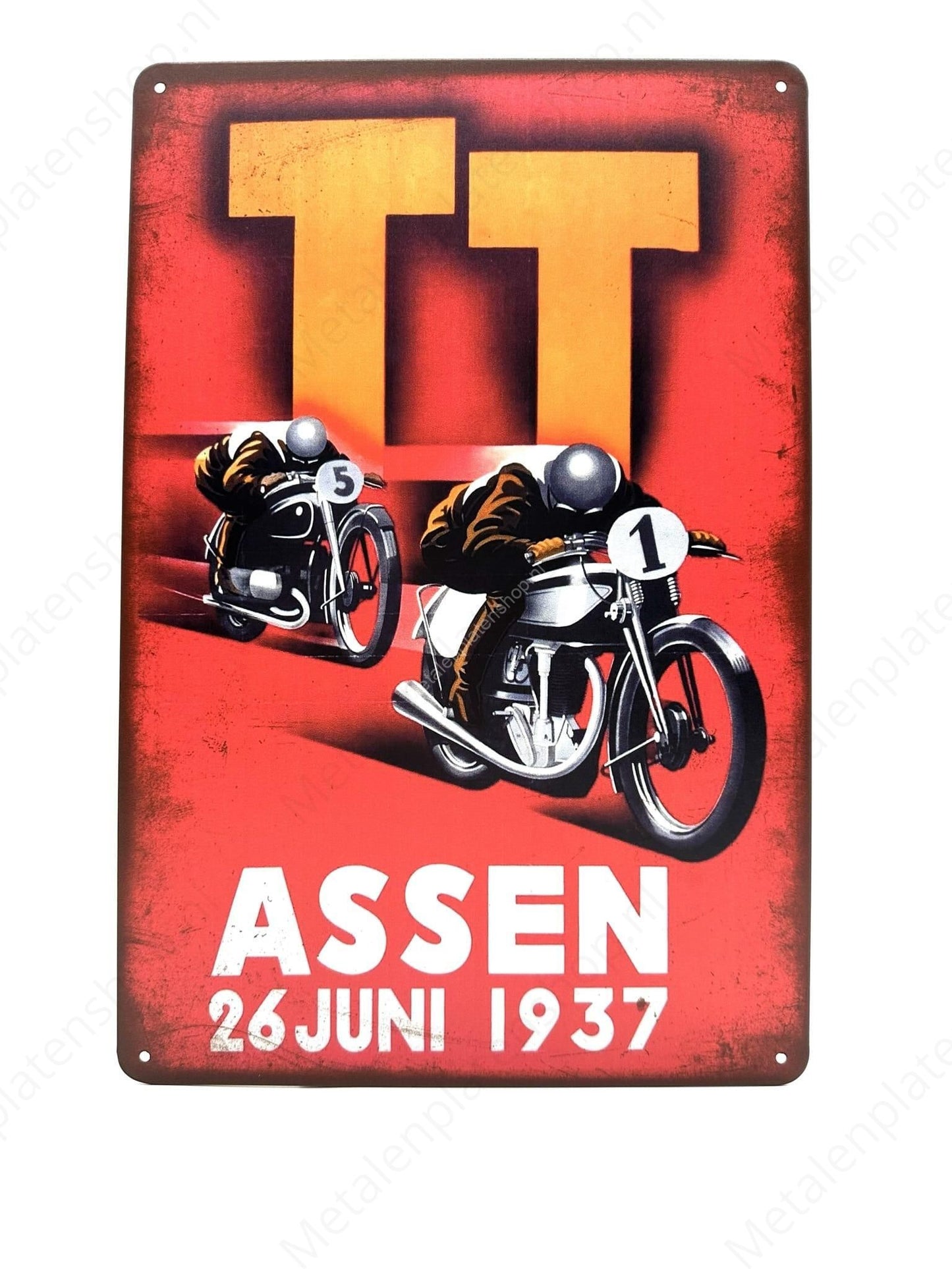TT Assen - June 26, 1937 - Metal Wall Sign