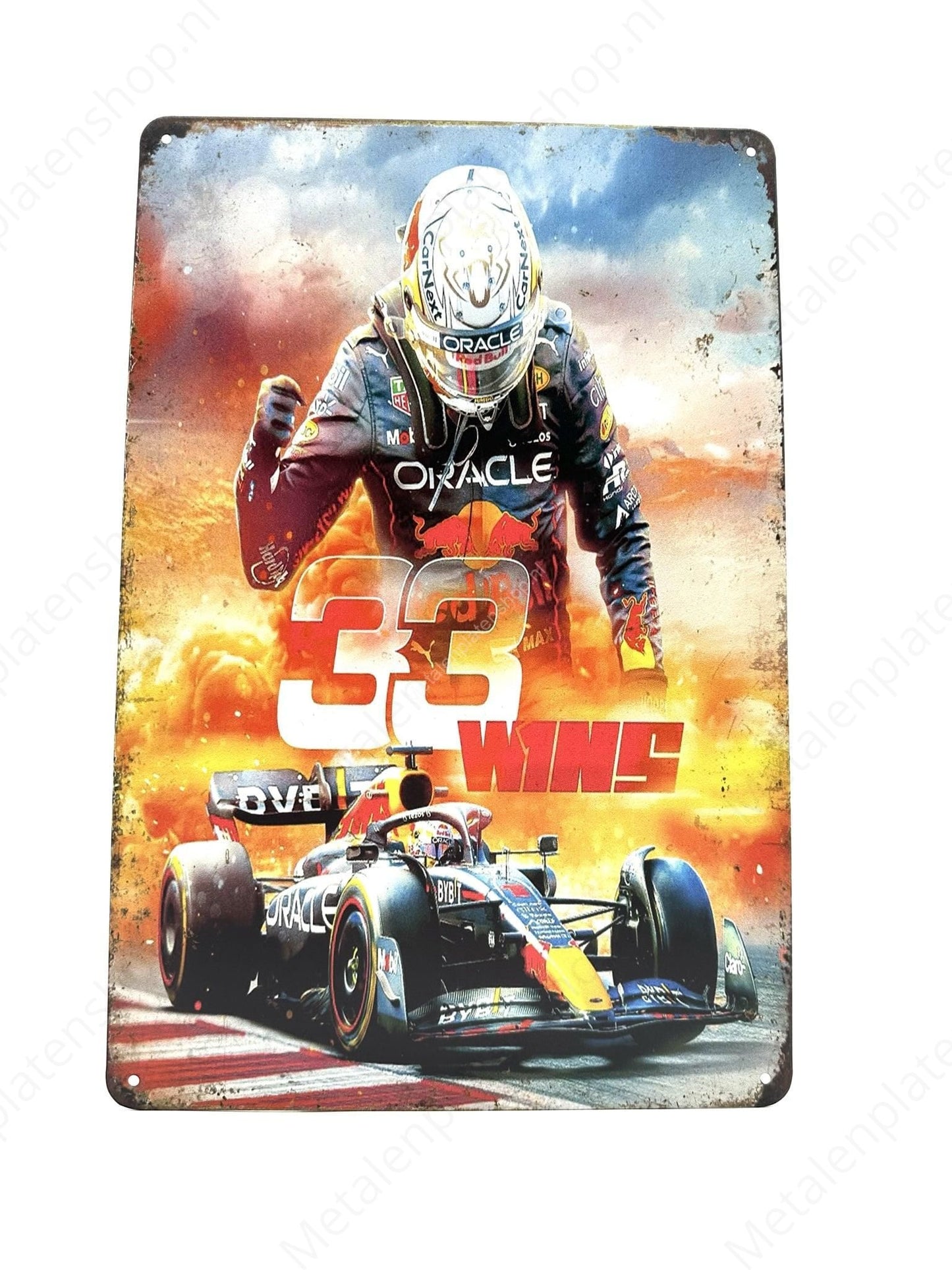 Max Verstappen - 33 wins - Metal Wall Sign