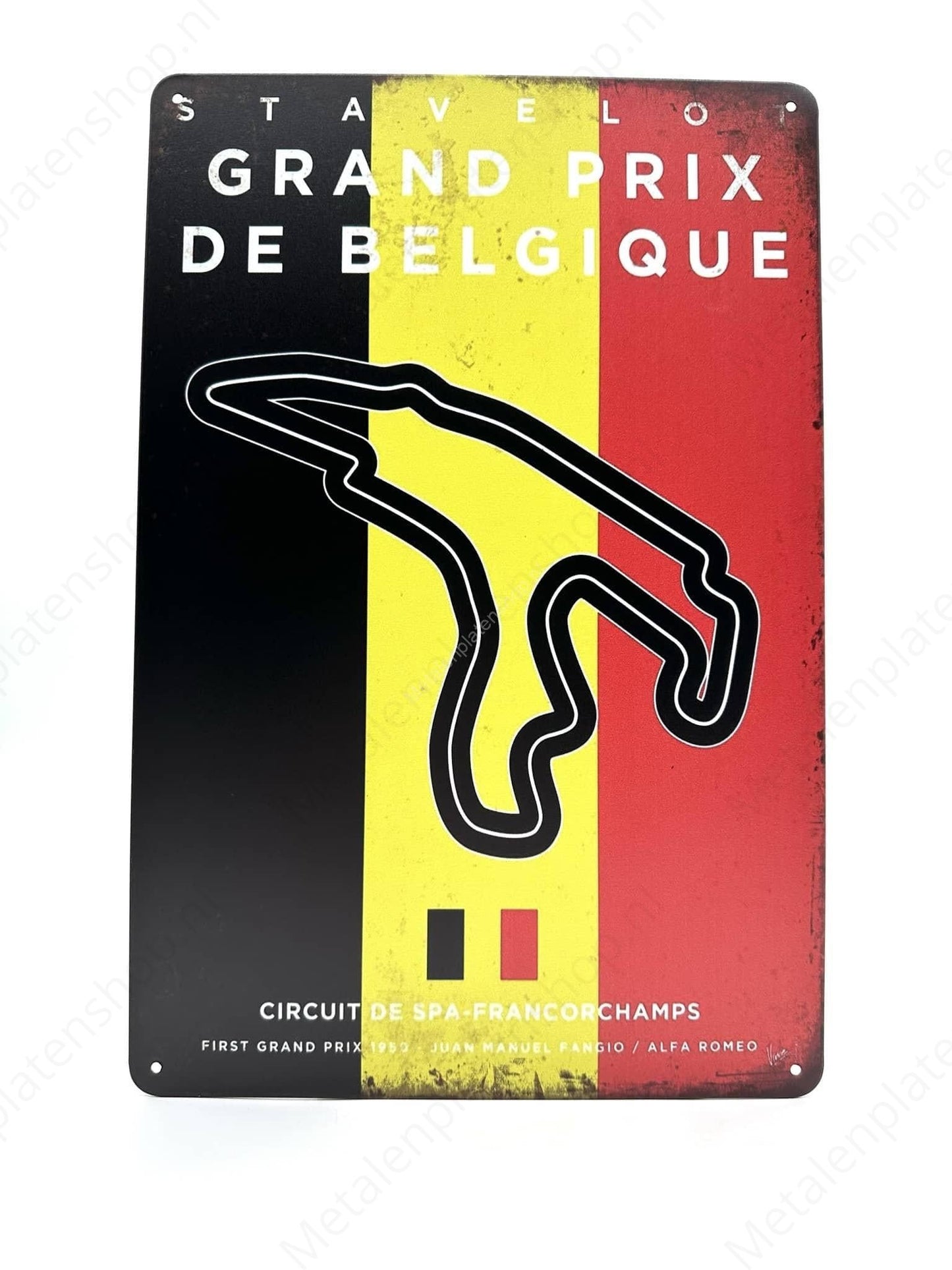 Circuit Spa-Francorchamps - Belgique - Grand Prix - Metal Wall Sign