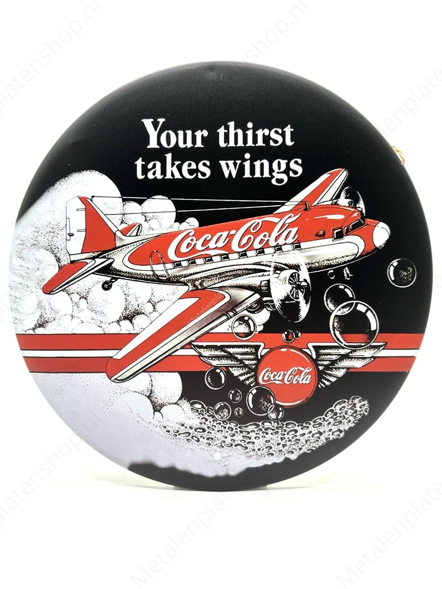Coca Cola - Rond - Metalen Wandbord