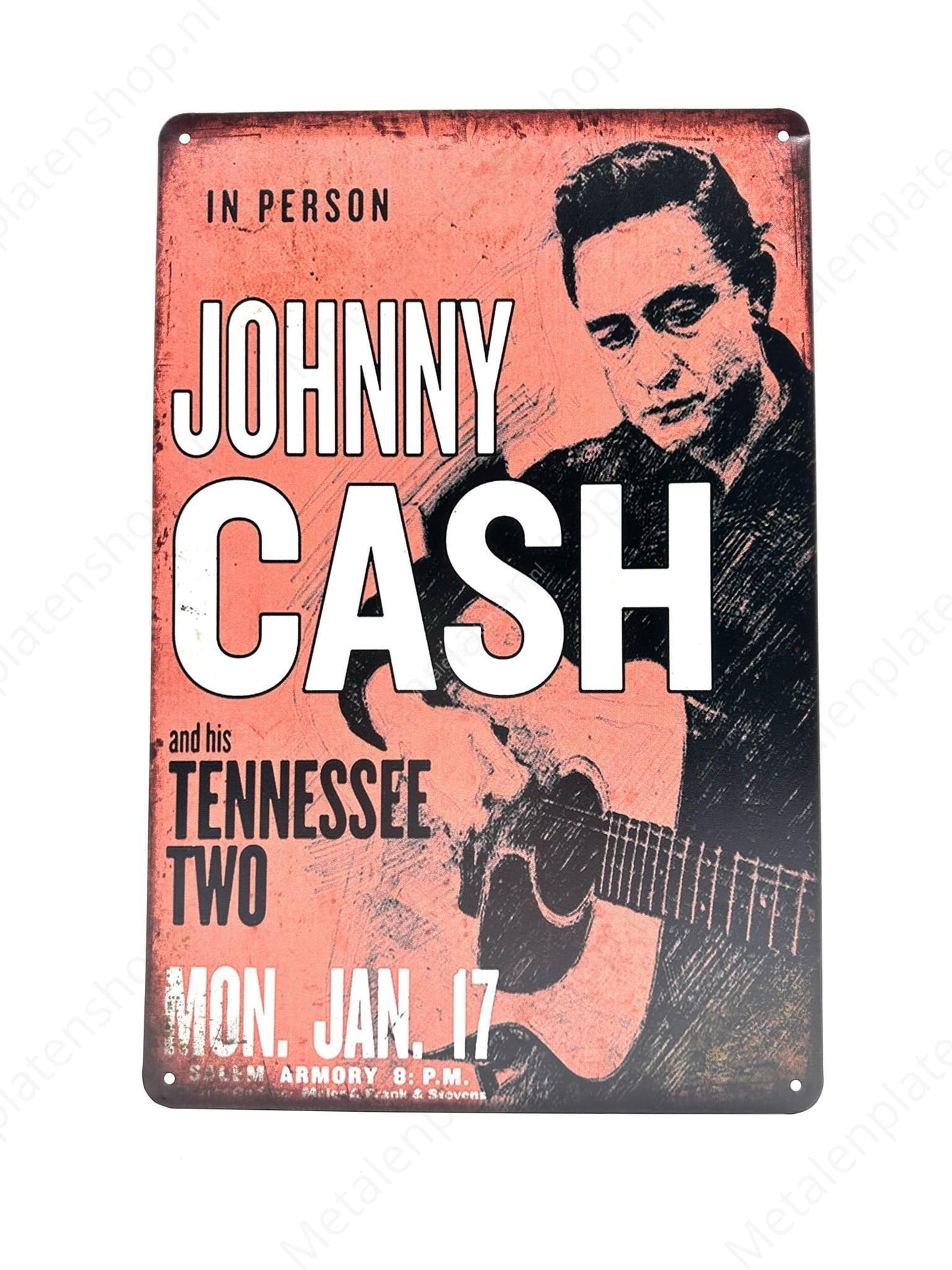 Johnny Cash - and his Tennessee Two - Metalen Wandbord