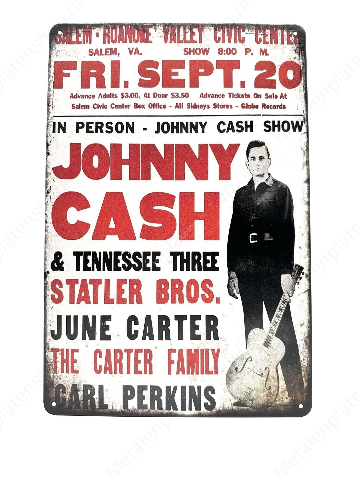 Johnny Cash &amp; Tennessee Three Statler Bros - Metal Wall Sign
