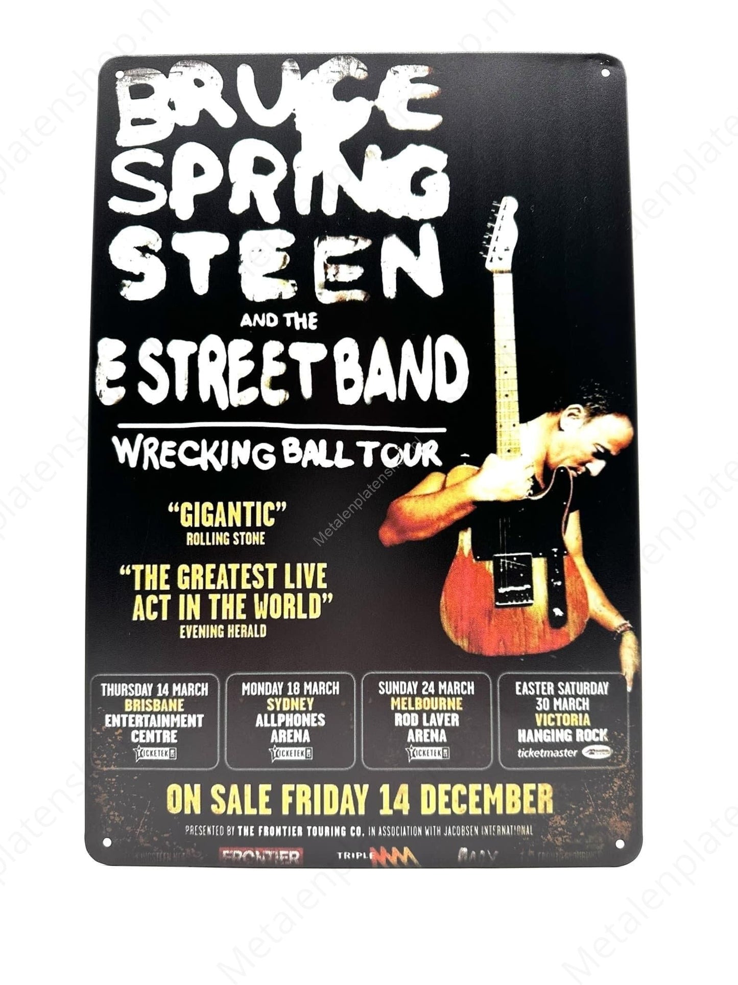 Bruce Springsteen and the E Street band - Metalen Wandbord