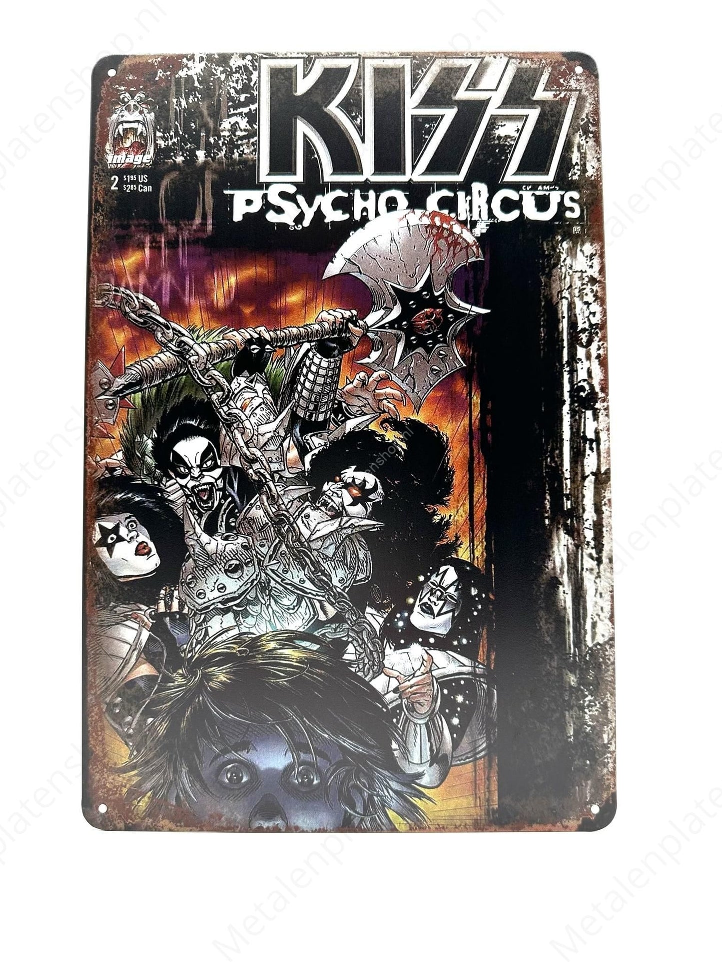 KISS Psycho Circus - Metalen Wandbord