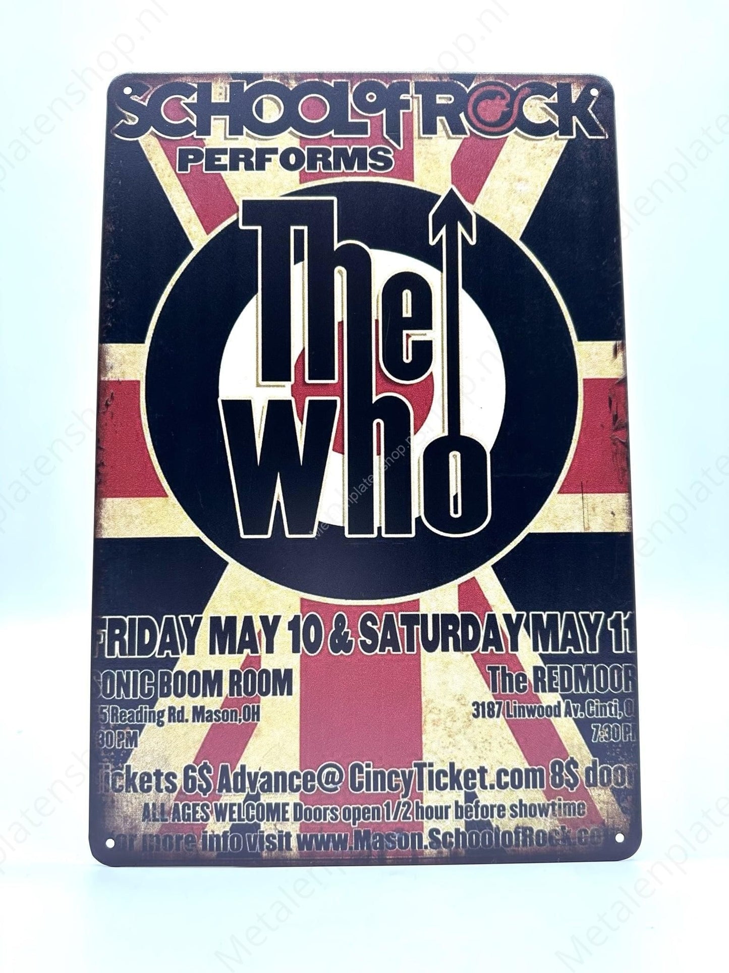 The Who - School of Rock - Metalen Wandbord