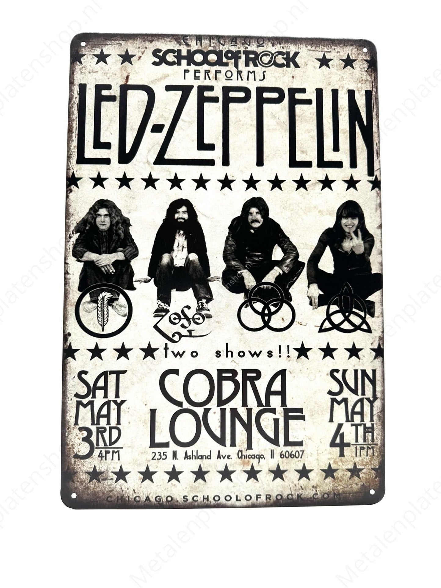LED Zeppeling - Cobra Lounge - Metal Wall Sign