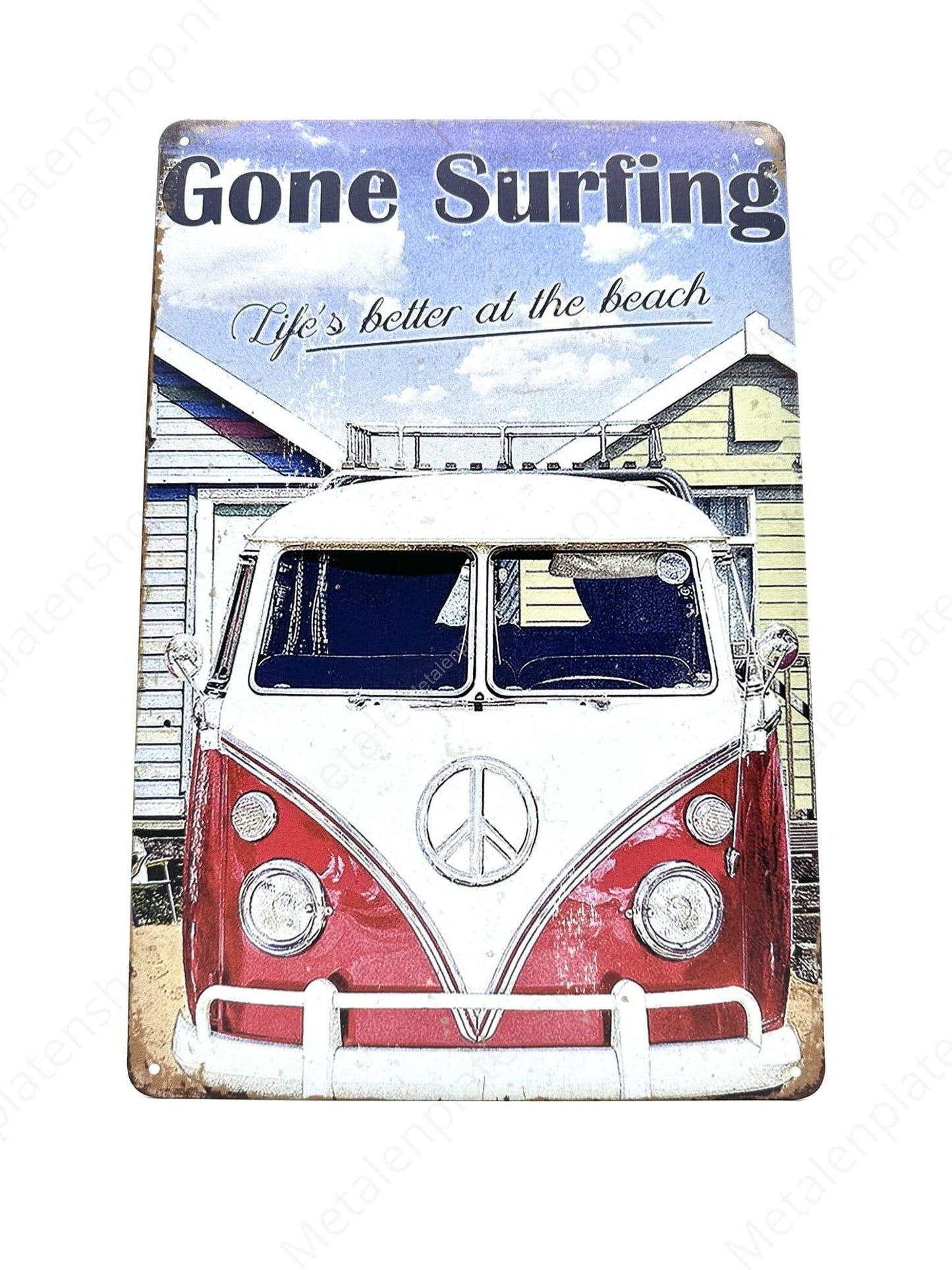 Volkswagen Transporter – Gone Surfing – Metallwandschild