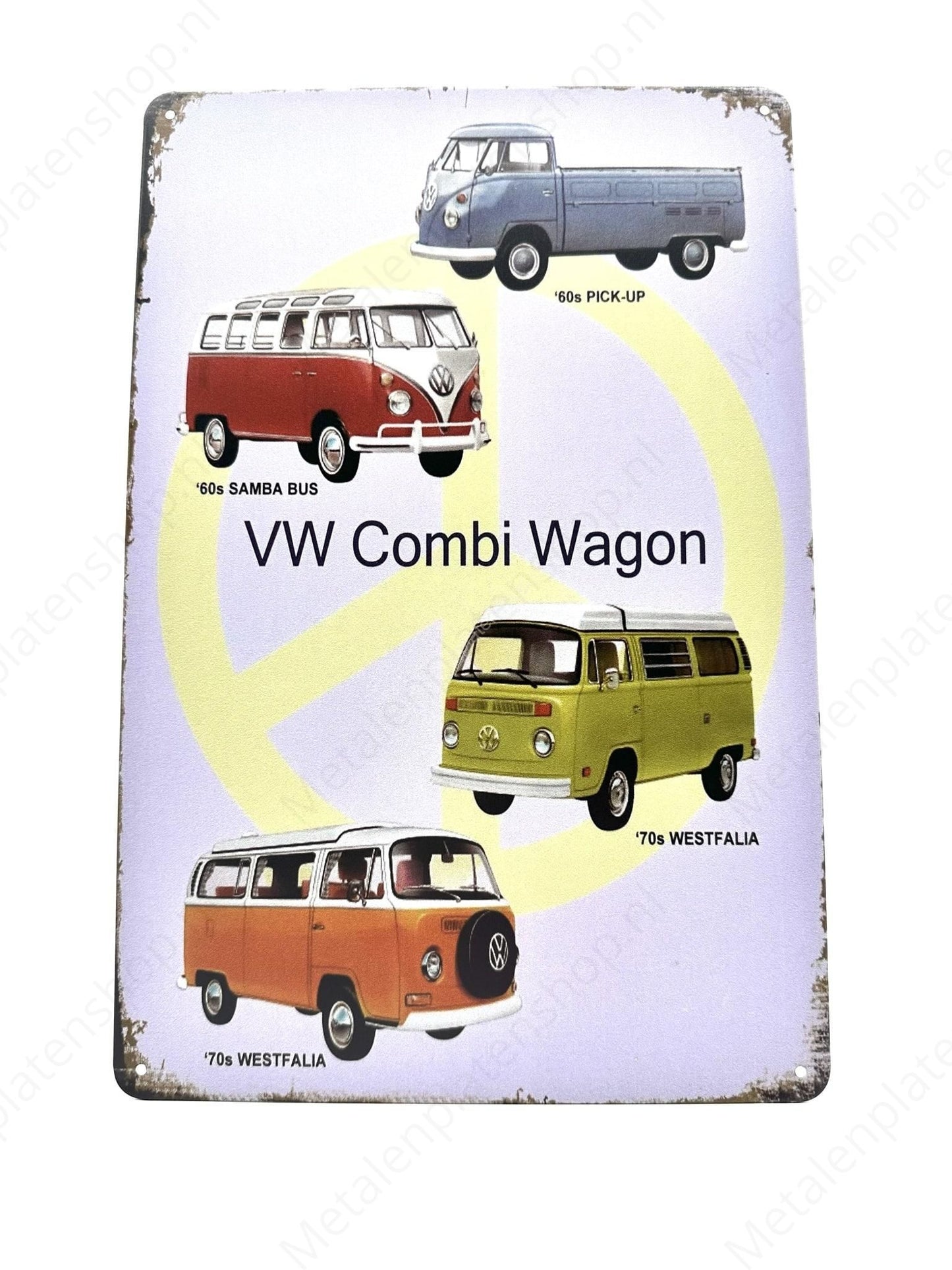 VW Combi Wagon - Metal Wall Sign