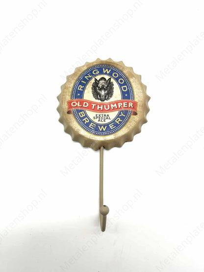 Old Thumper Brewery Dop - Coat Rack - Towel Hook - Metal Wall Sign