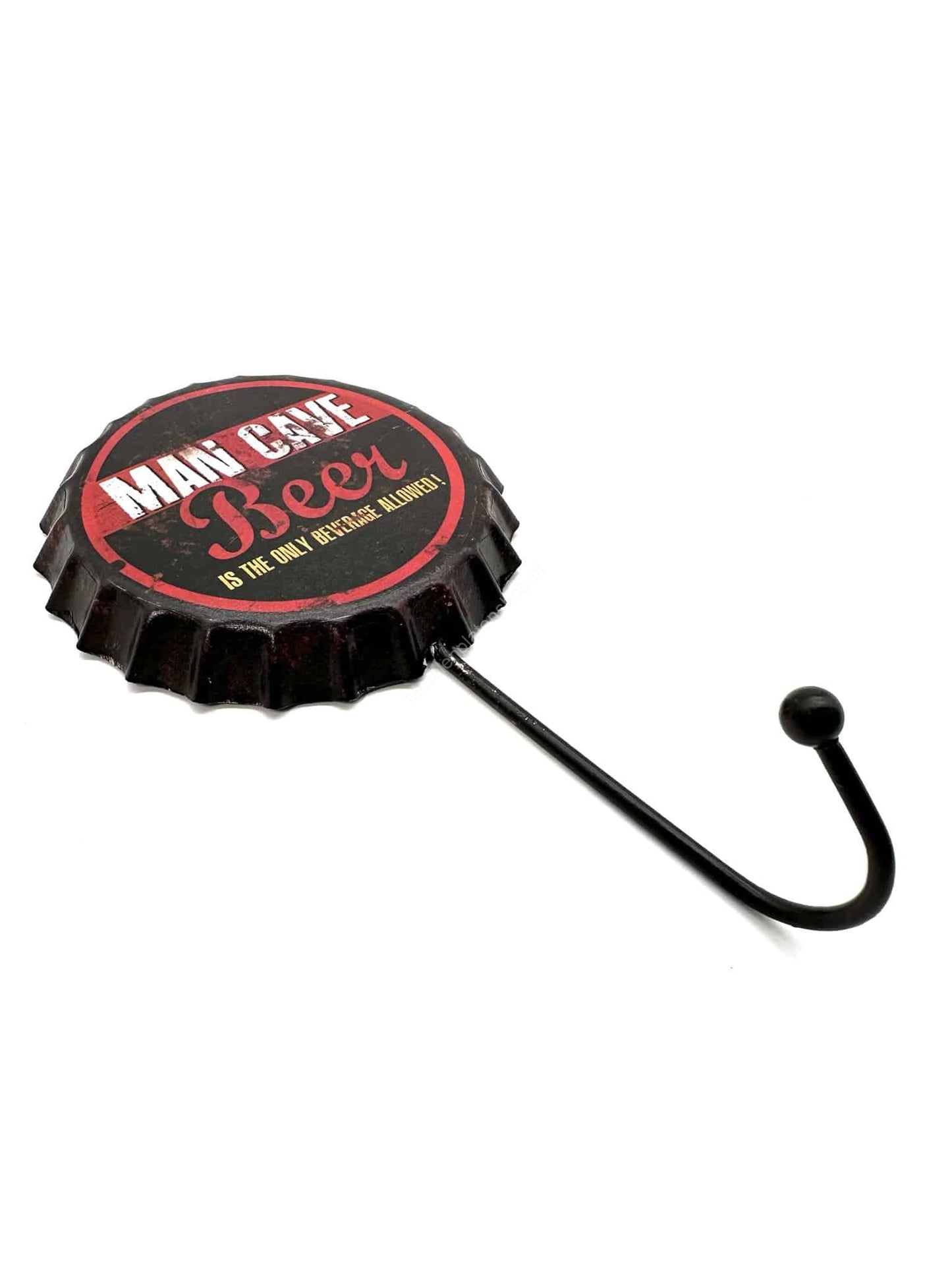 Man Cave Beer - Coat Rack - Towel Hook - Metal Wall Sign