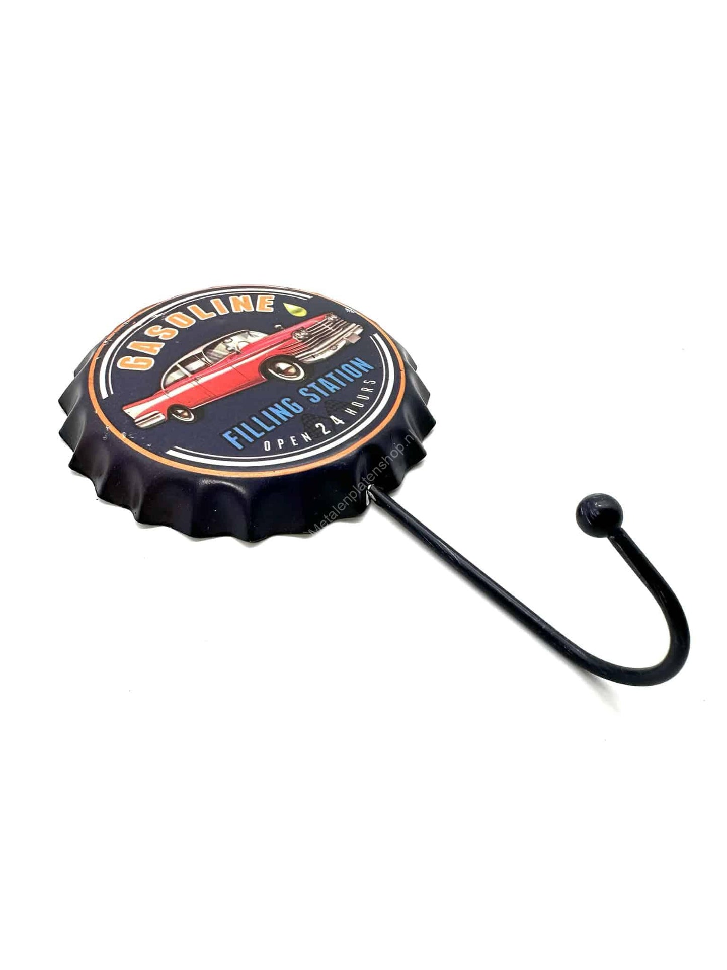Gasoline Filling Station Cap - Coat Rack - Towel Hook - Metal Wall Sign