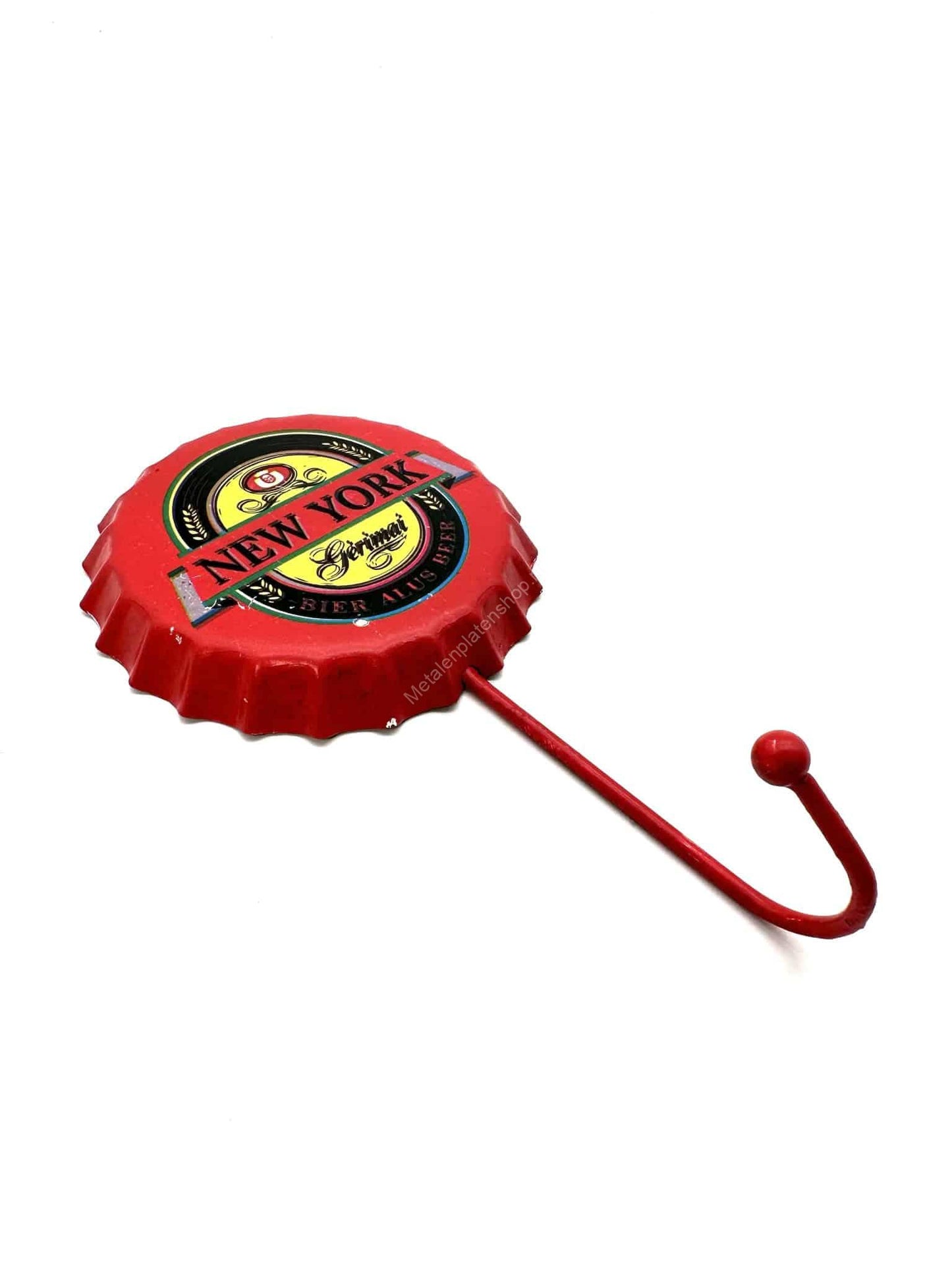 New York Beer Cap - Coat Rack - Towel Hook - Metal Wall Sign