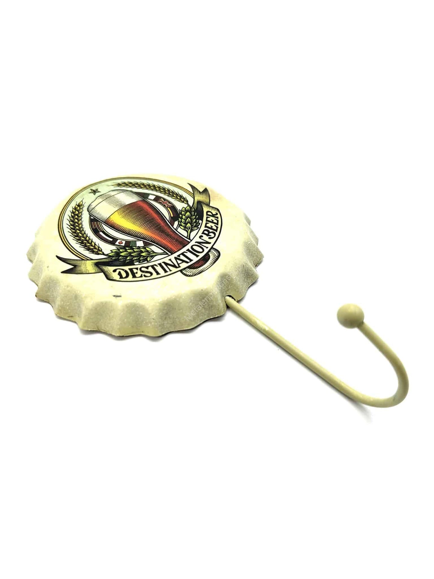 Destination Beer Cap - Coat Rack - Towel Hook - Metal Wall Sign