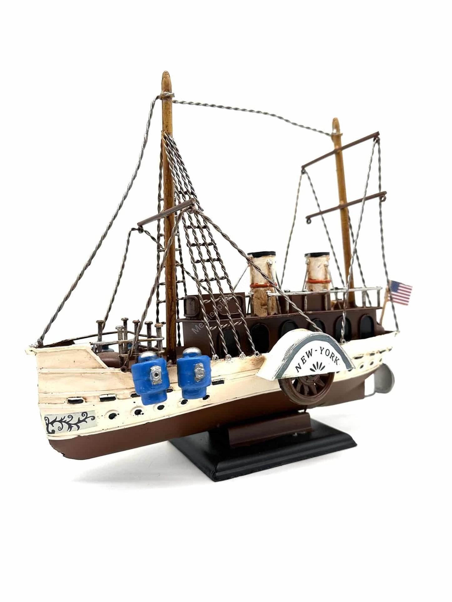 Boot New York - Metalen Decoratie - 34cm