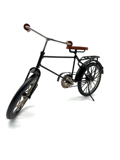 Bicycle - Black with leather color - Metal Decoration - 35cm