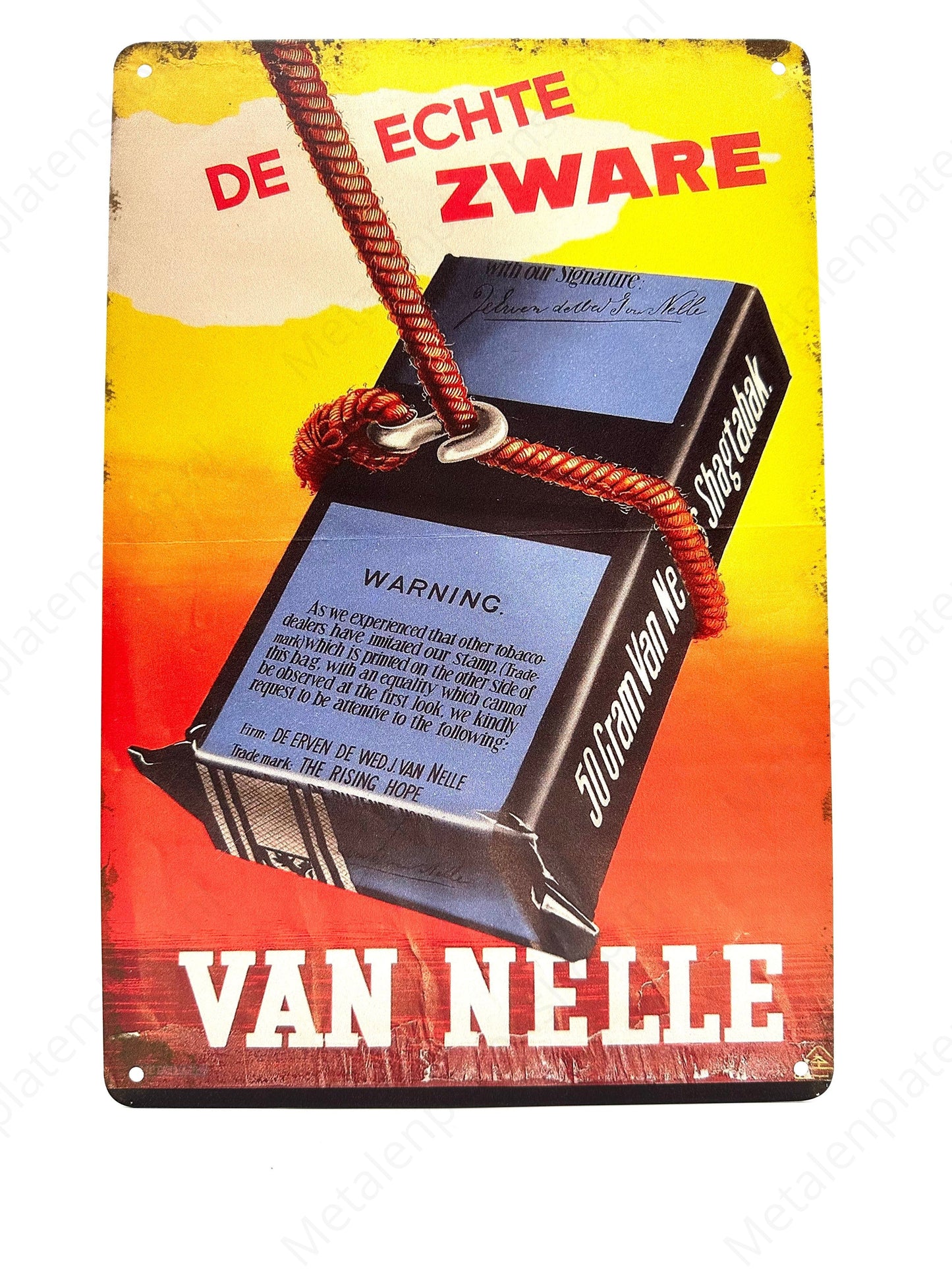 The real heavy Van Nelle - Metal Wall Sign