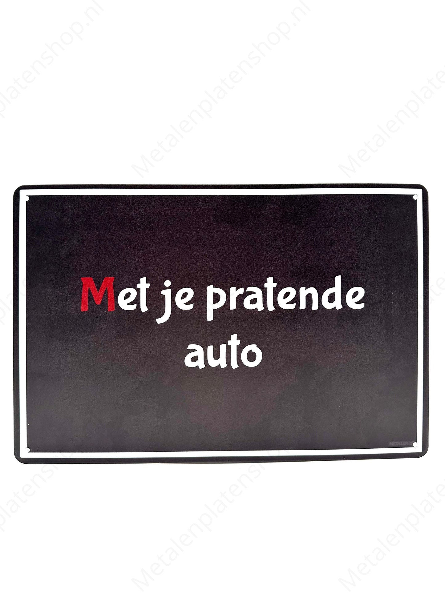 With your talking car - Metal Wall Sign