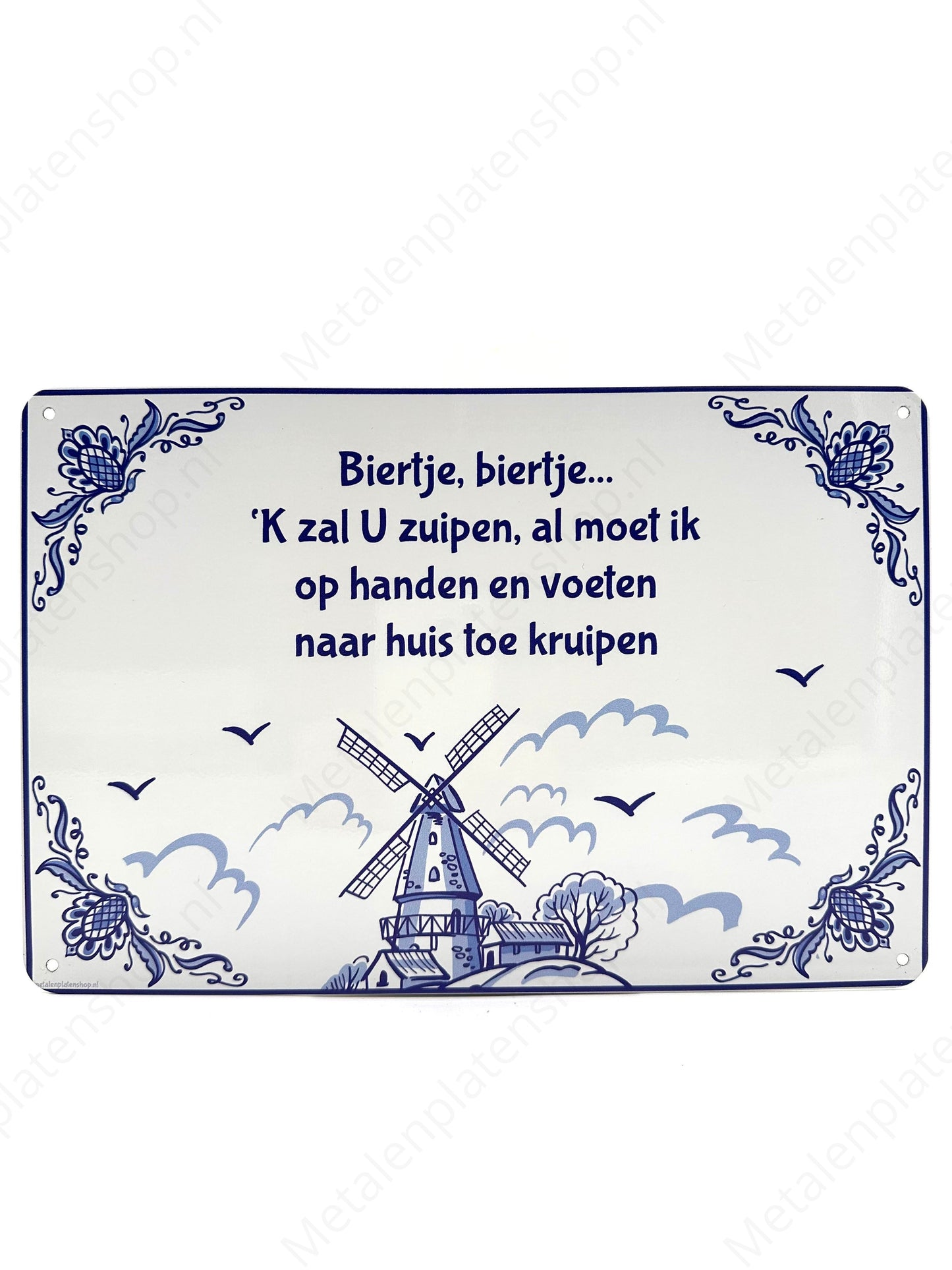 Beer, beer... I'll drink you, even if I have to crawl home on my hands and knees - Metal Wall Sign