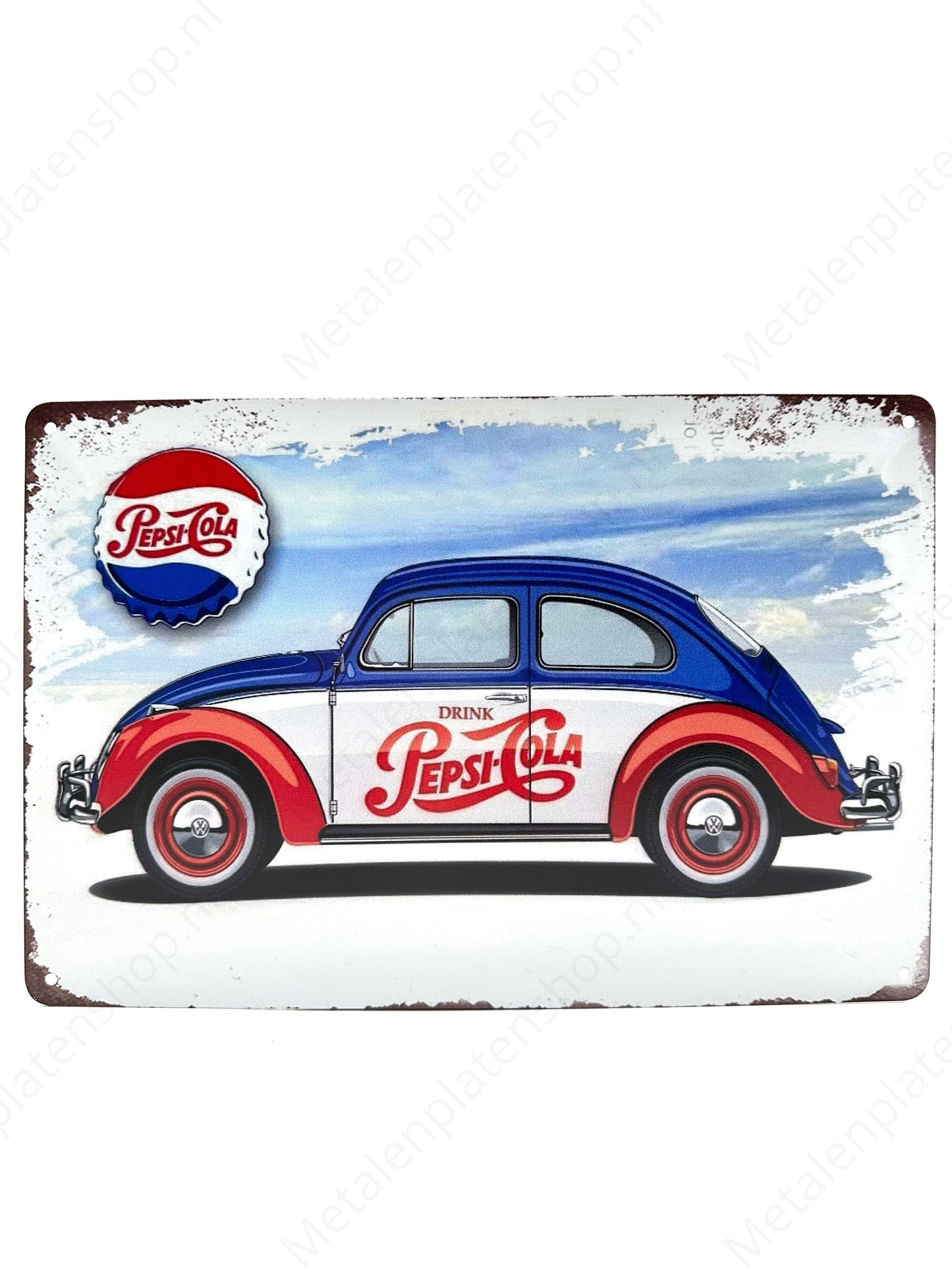 Pepsi Cola - Beetle - Metal Wall Sign