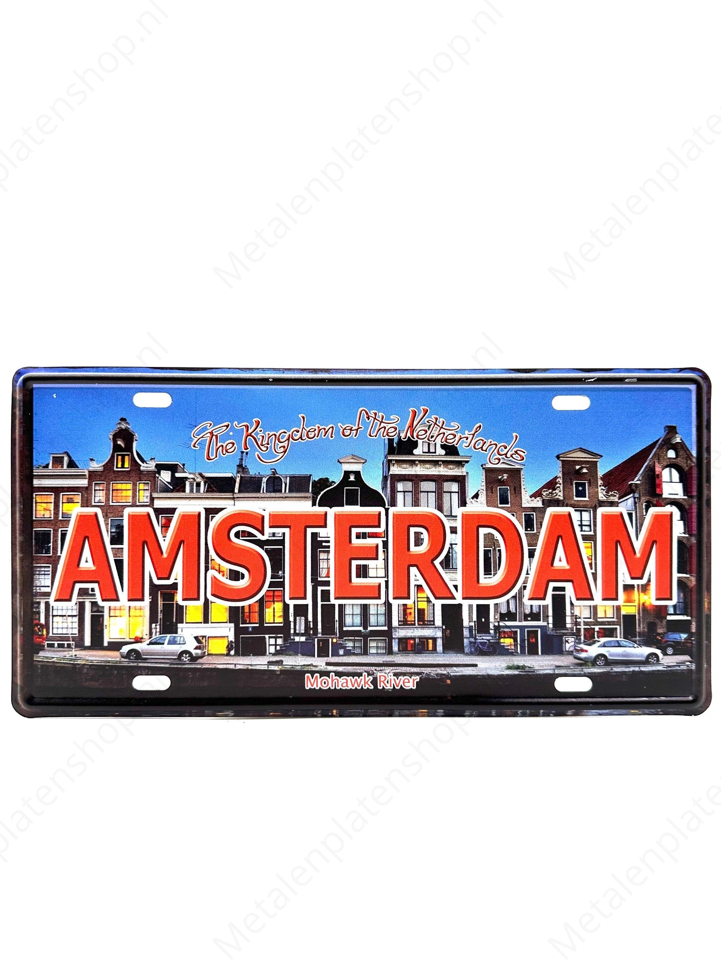 License plate - Amsterdam - 30x15cm - Metal wall sign
