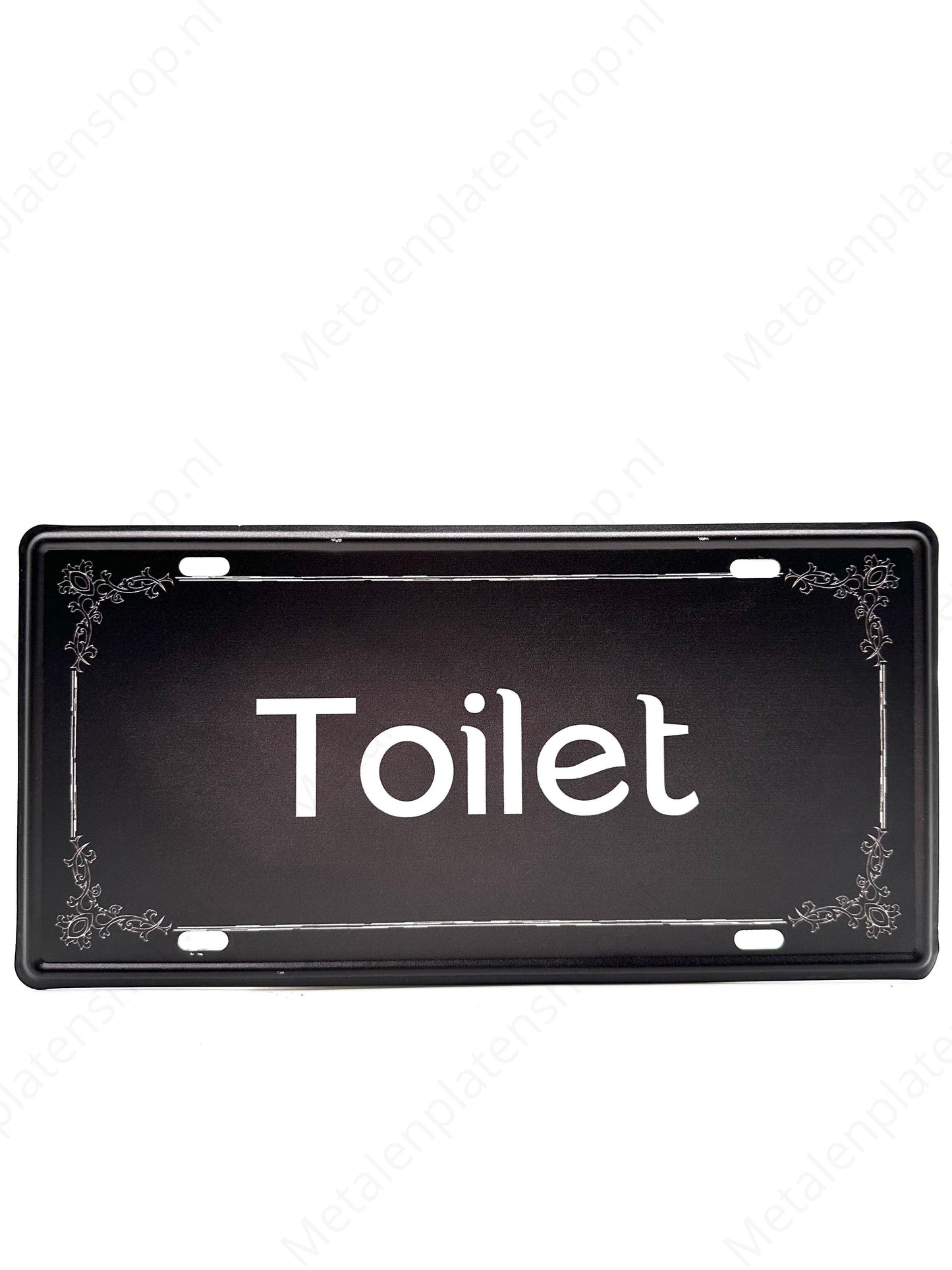 Nummernschild - Toilette - 30x15cm - Metall Wandschild