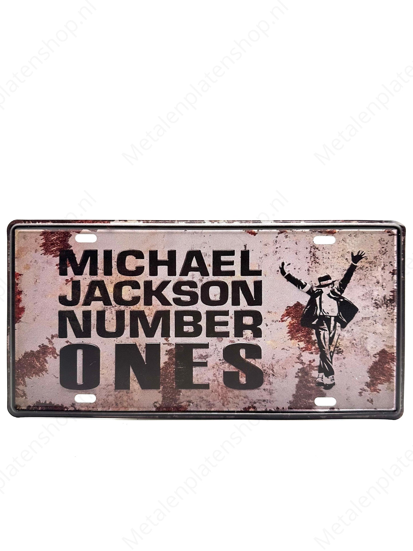 Kentekenplaat - Michael Jackson Number One's - 30x15cm - Metalen Wandbord