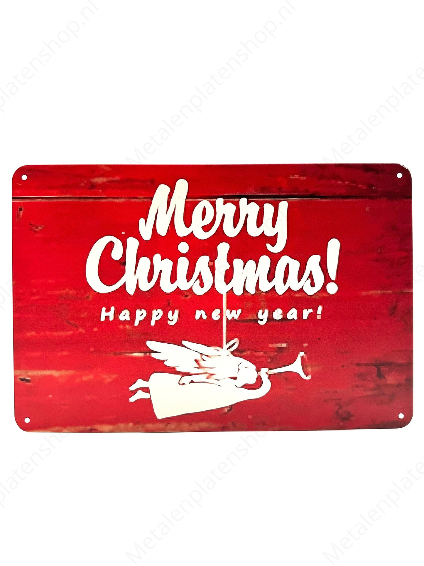 Merry Christmas - Metalen Wandbord
