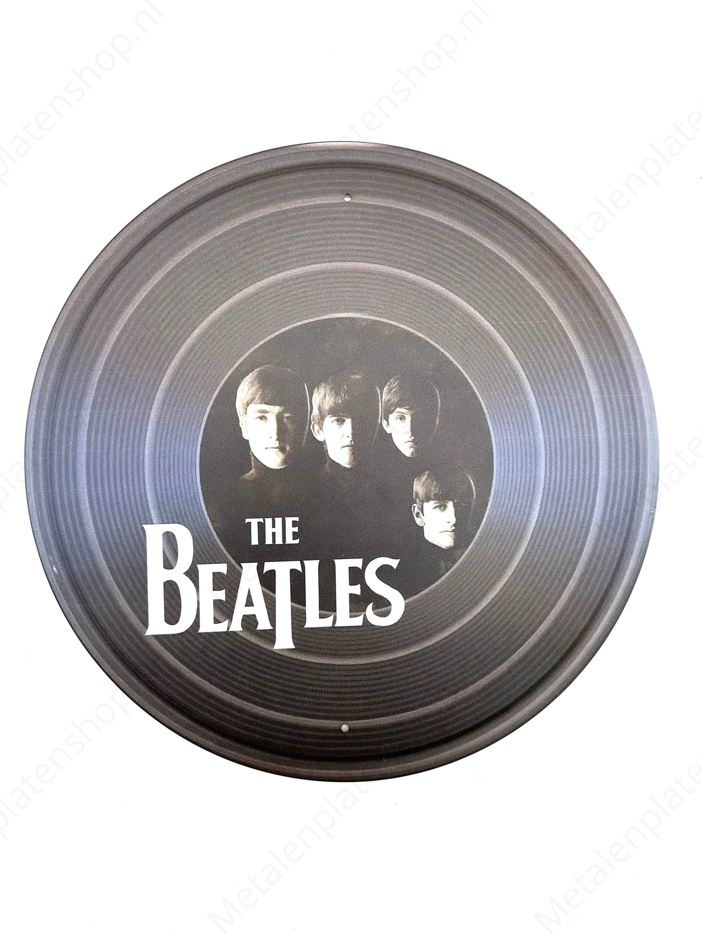 The Beatles Vinyl - Rond - Metalen Wandbord