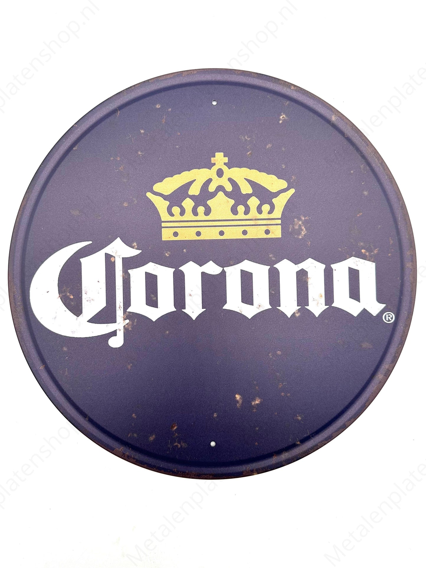 Corona - Rond - Metalen Wandbord