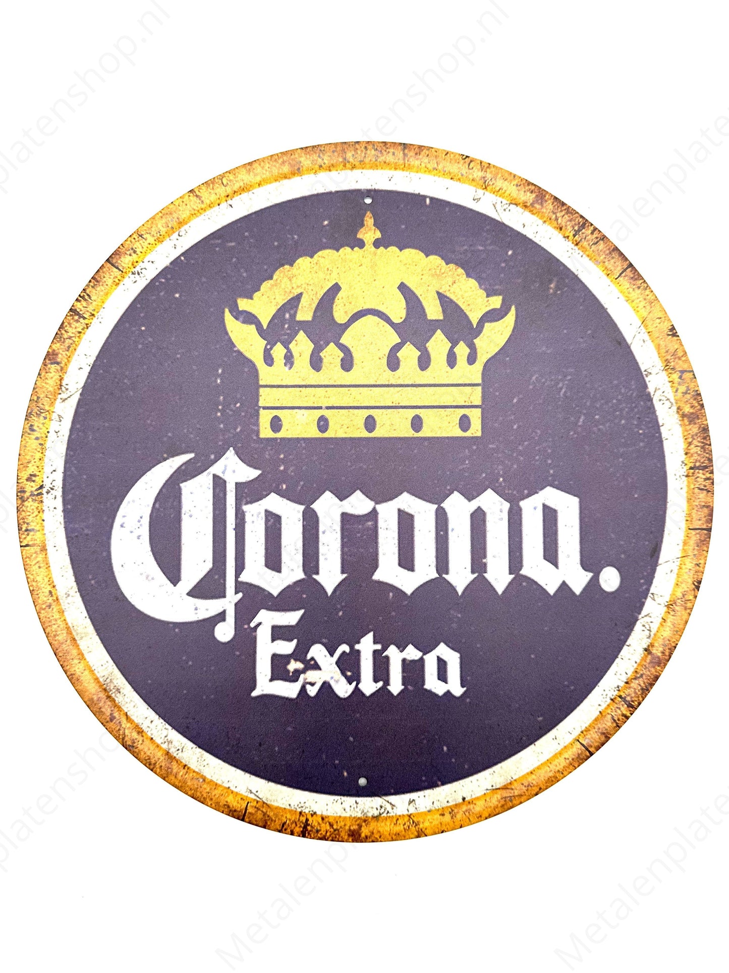 Corona Extra - Rond - Metalen Wandbord