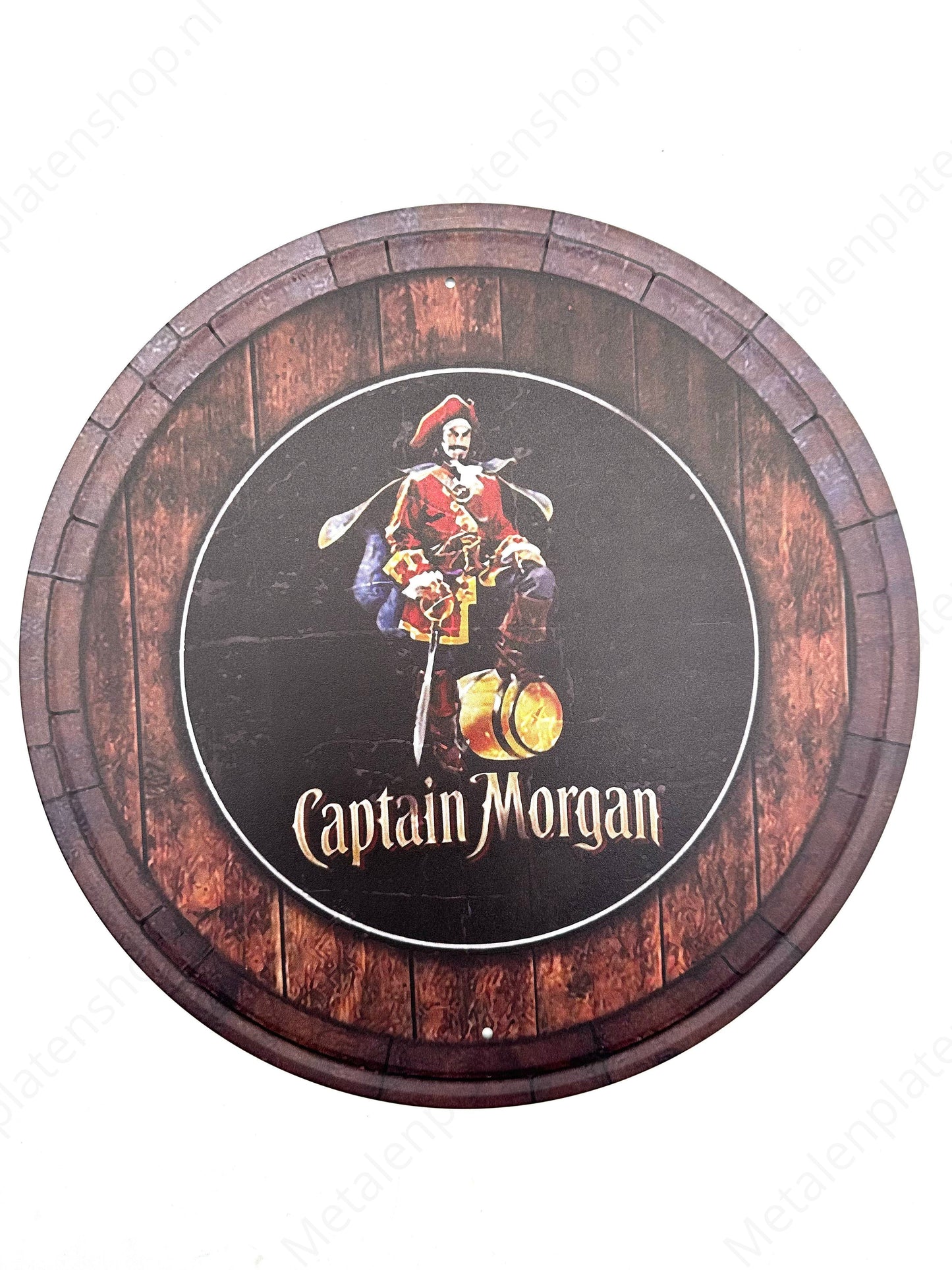 Captain Morgan - Rond - Metalen Wandbord
