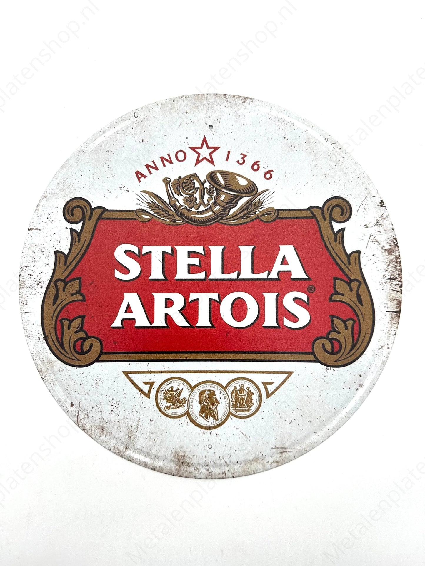 Stella Artois - Rond - Metalen Wandbord
